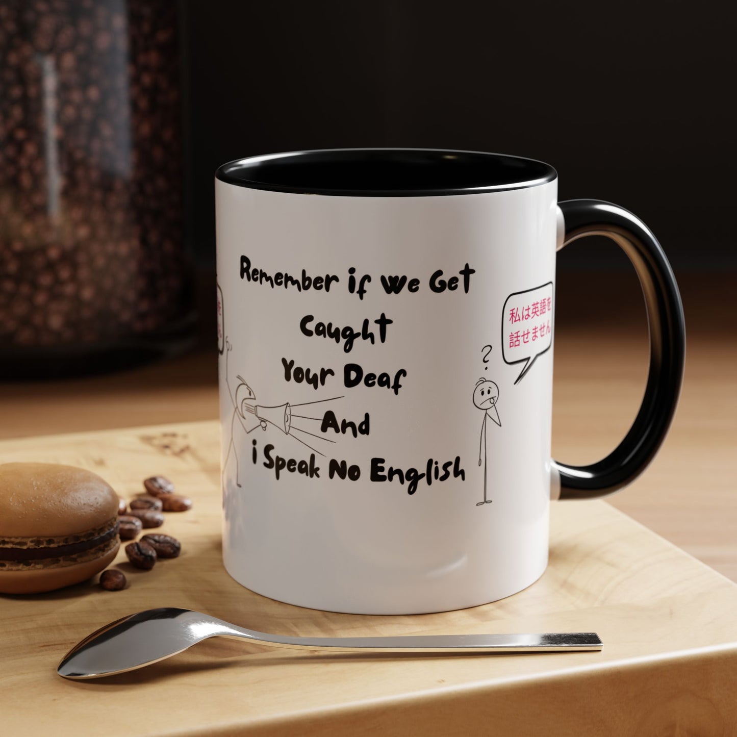 Humorous Accent Coffee Mug, Funny Gift for Language Lovers, Quirky Tea Mug, Cute Coffee Cup, Ideal for Friends, Family, or Students
