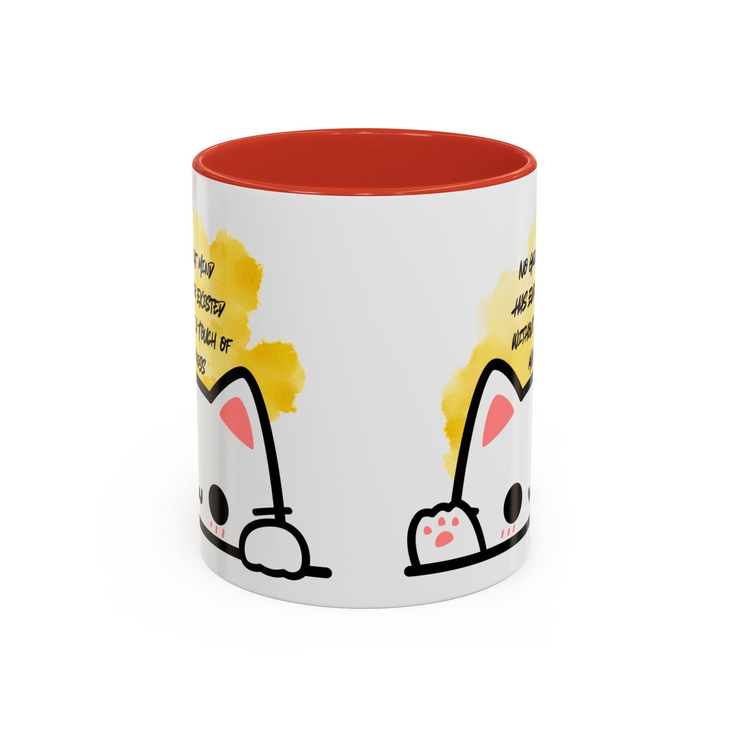Playful Cat Accent Mug - No Great Mind Has Ever Existed Without a Touch of Madness, Cute Gift for Cat Lovers, Coffee Cup, Cat-Themed [...]