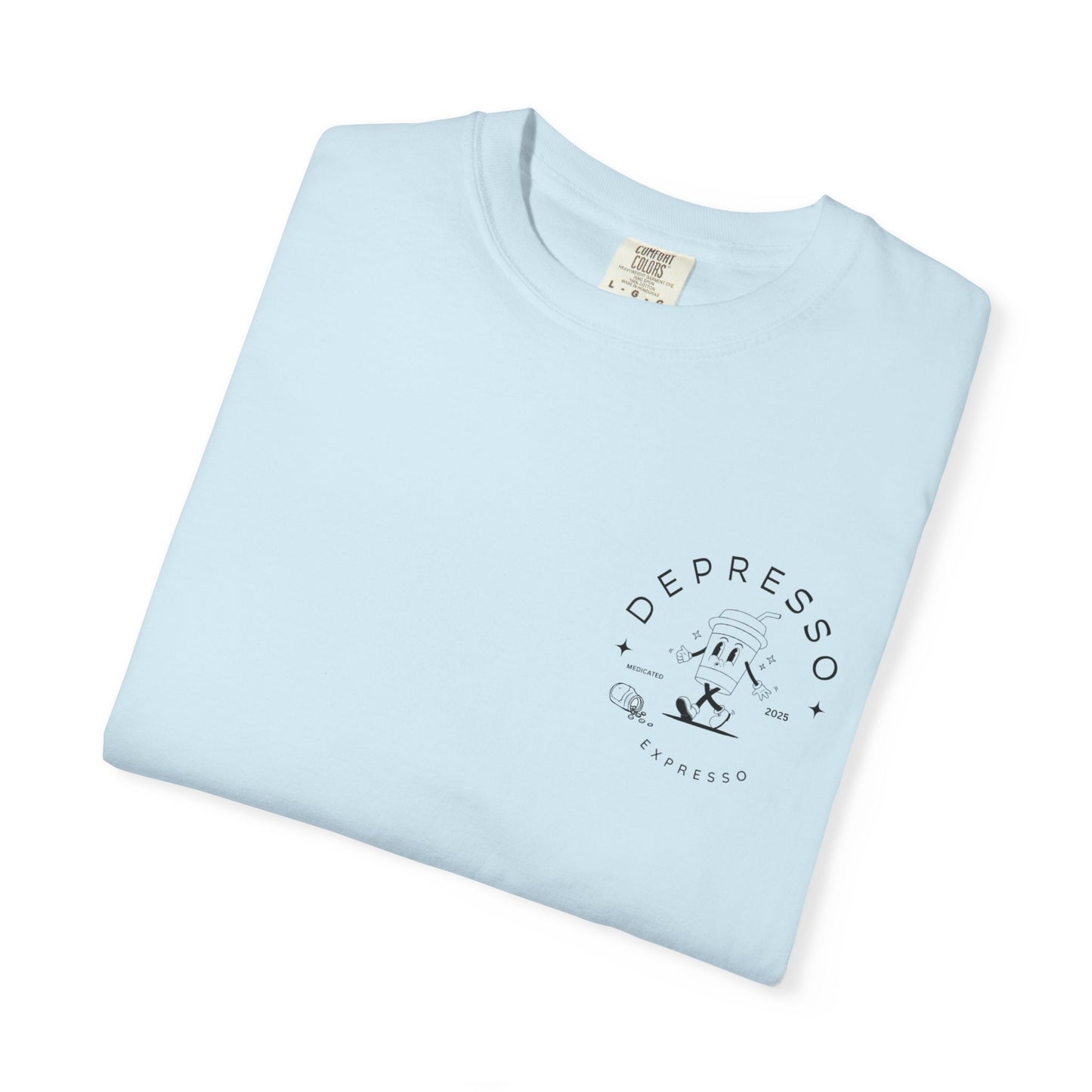 Depresso Expresso Garment-Dyed T-Shirt, Vintage Coffee Lover Tee, Casual Unisex Wear, Gift for Baristas, Perfect for Everyday Style