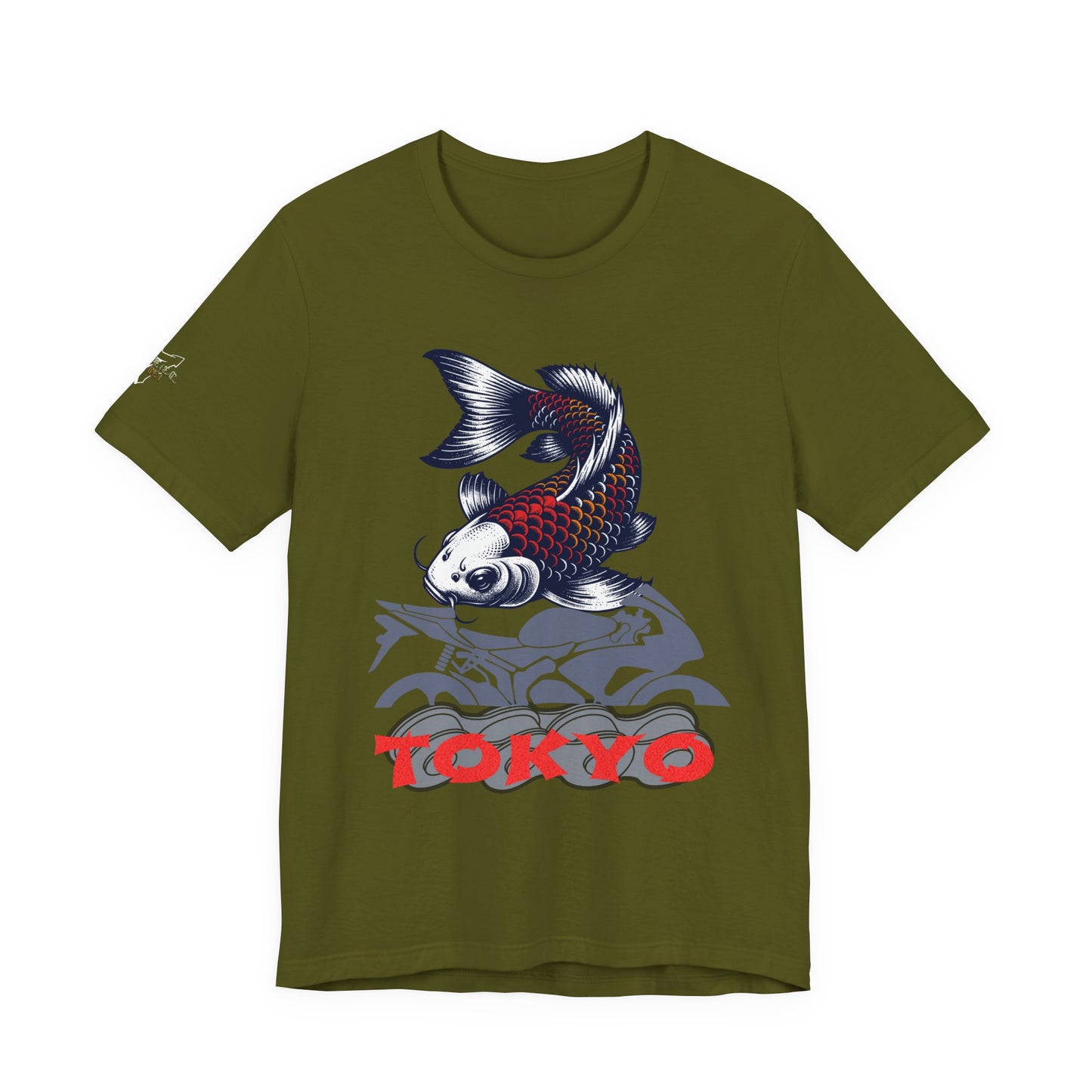 Tokyo Koi Graphic Tee, Casual Streetwear Shirt, Unisex Short Sleeve Top, Gift for Fishermen, Stylish Summer Fashion