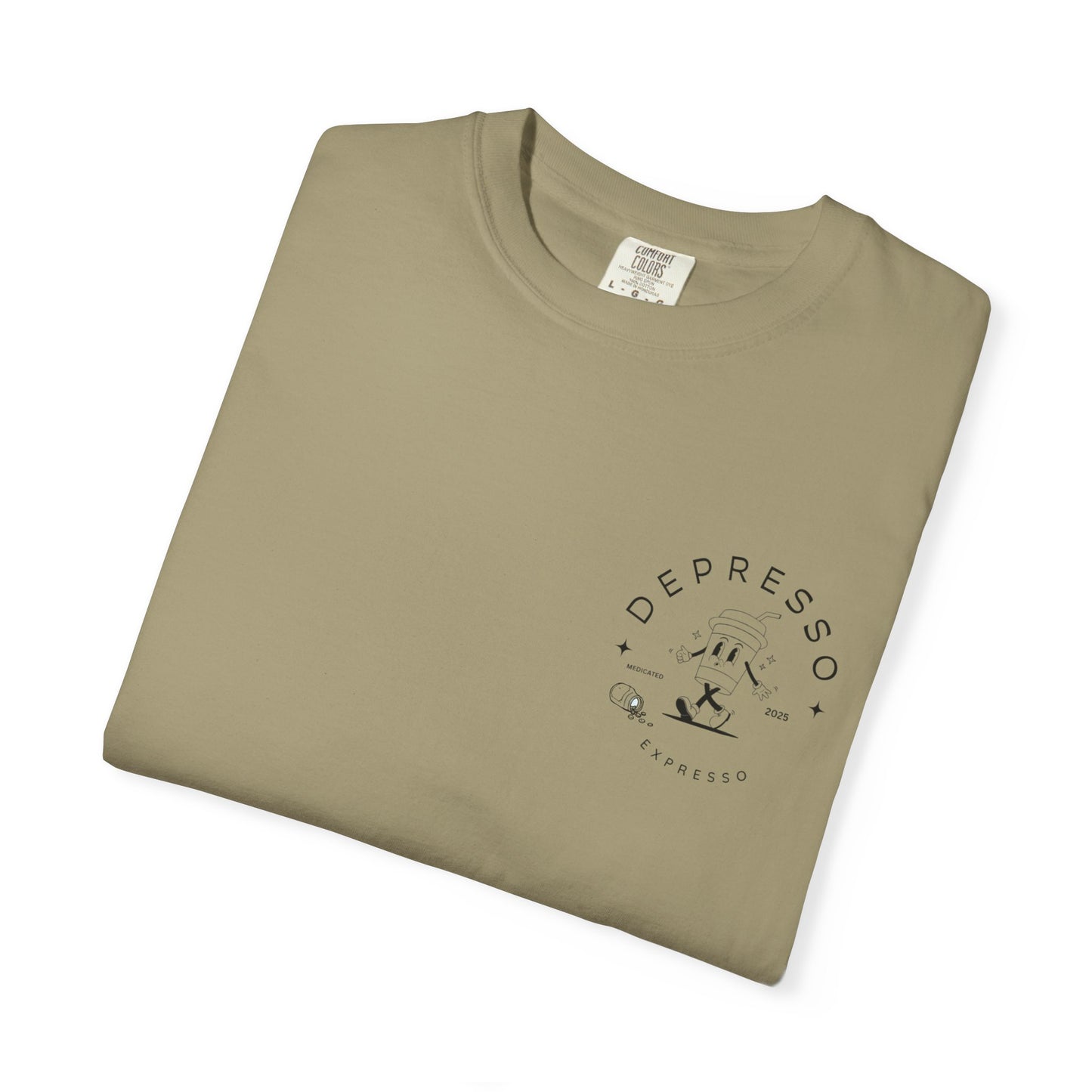 Depresso Expresso Garment-Dyed T-Shirt, Vintage Coffee Lover Tee, Casual Unisex Wear, Gift for Baristas, Perfect for Everyday Style