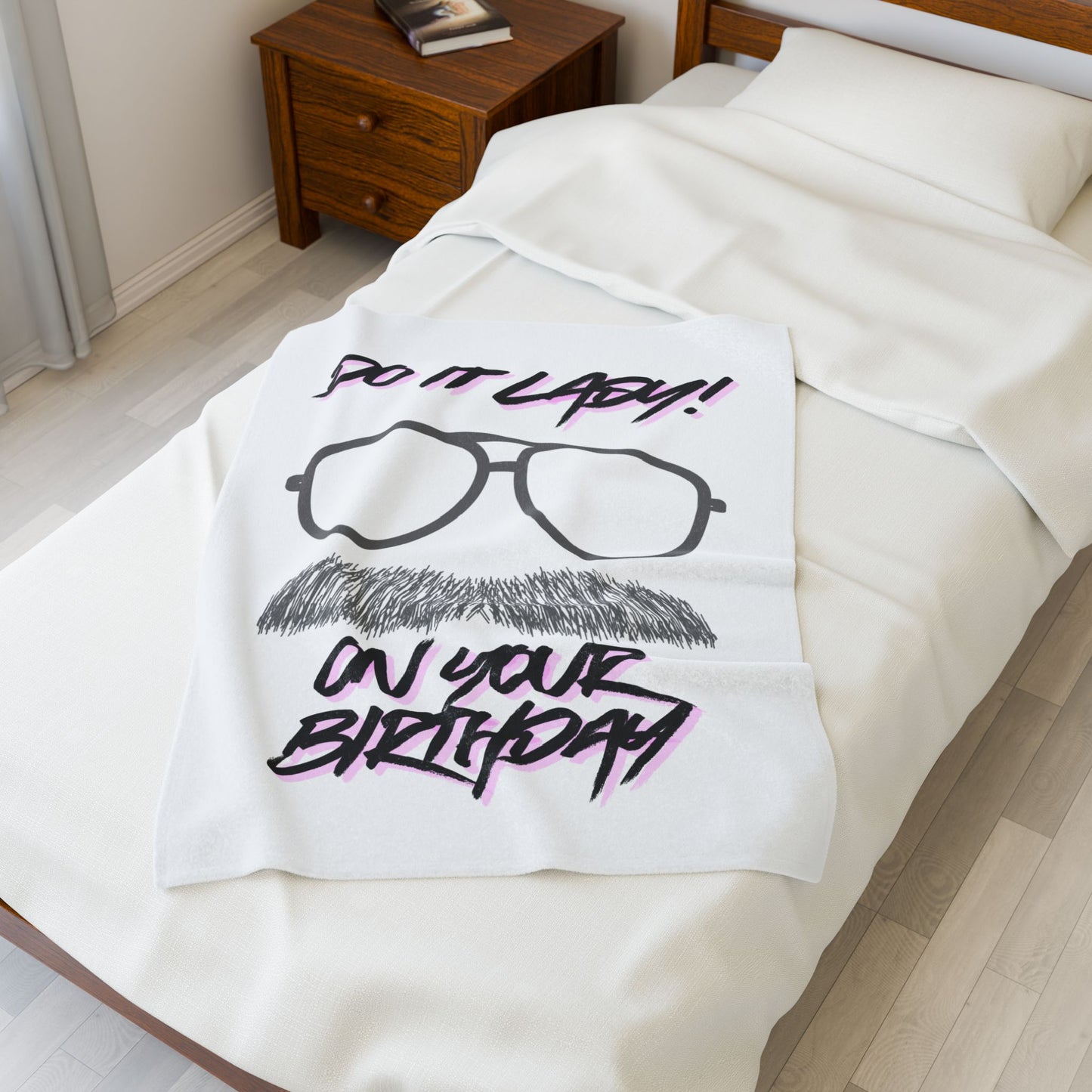Birthday Themed Plush Blanket, Cozy Gift for Men, Funny Birthday Present, Soft Throw Blanket, Personalized Blanket for Celebrations