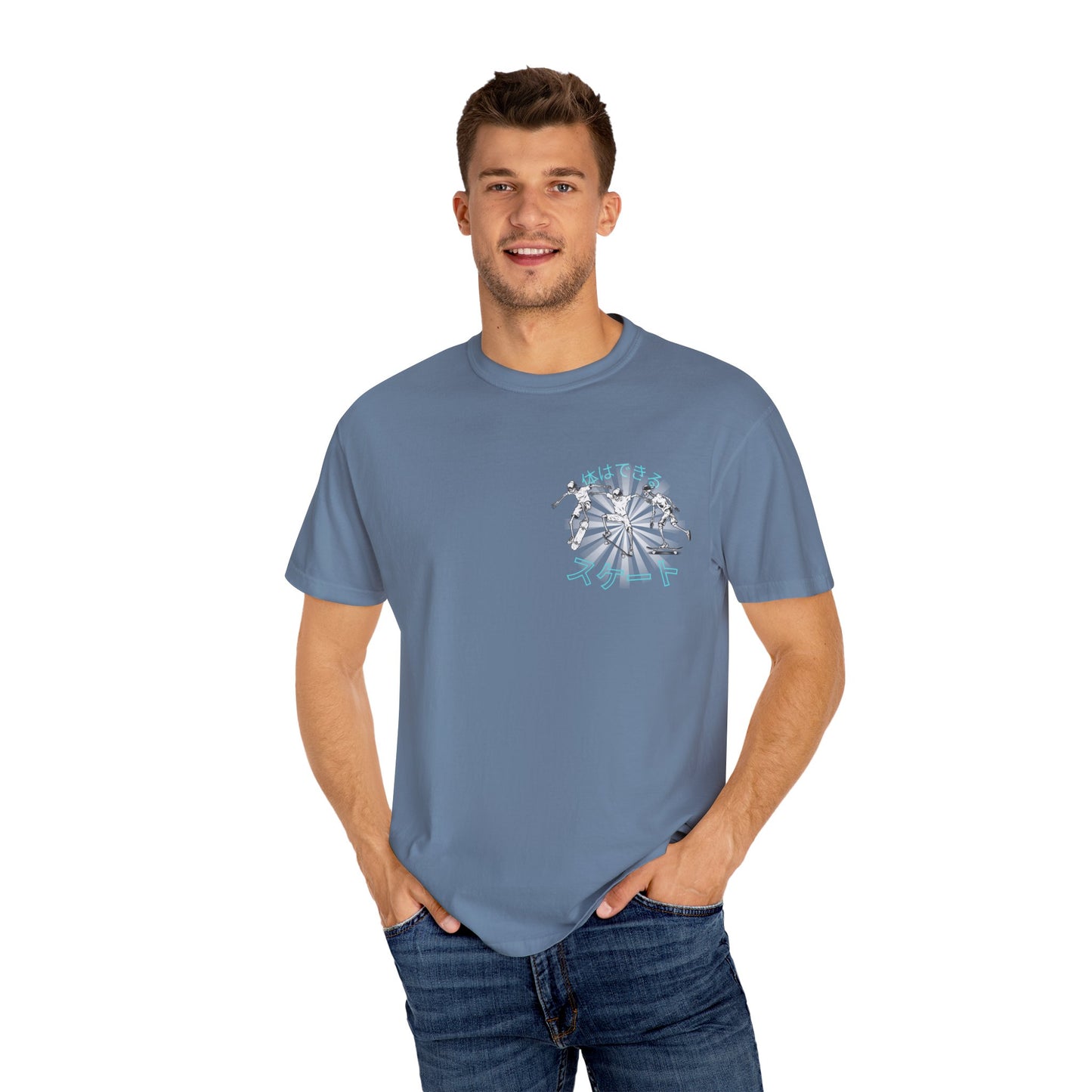 Japanese Skateboarding Design T-Shirt, Unisex Graphic Tee, Casual Streetwear, Gift for Skaters, Trendy Graphic T-Shirt, Funny Skate Shirt