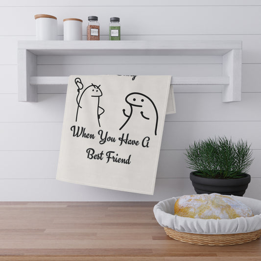 Best Friend Tea Towels, Funny Kitchen Towels, Gift for Besties, Home Decor, Friendship Gifts, Kitchen Accessories, Funny Gift Idea