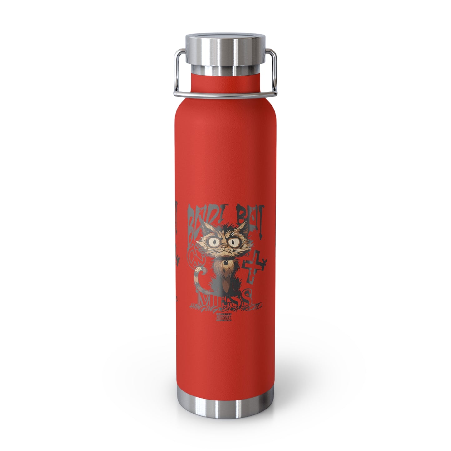 Cute Cat Design Water Bottle, Insulated Copper Flask for Pet Lovers, Fun Gift for Kids, Hydro Bottle for School, Unique Travel Mug, [...]