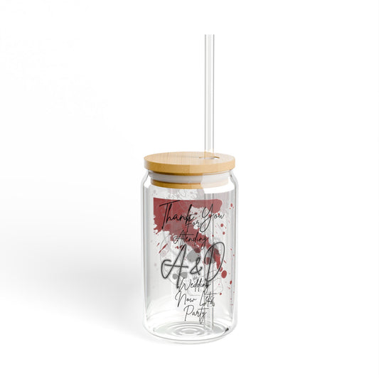 Elegant Sipper Glass, 16oz | Perfect for Parties, Gifts, Home Decor, Unique Drinkware, Thank You Favors