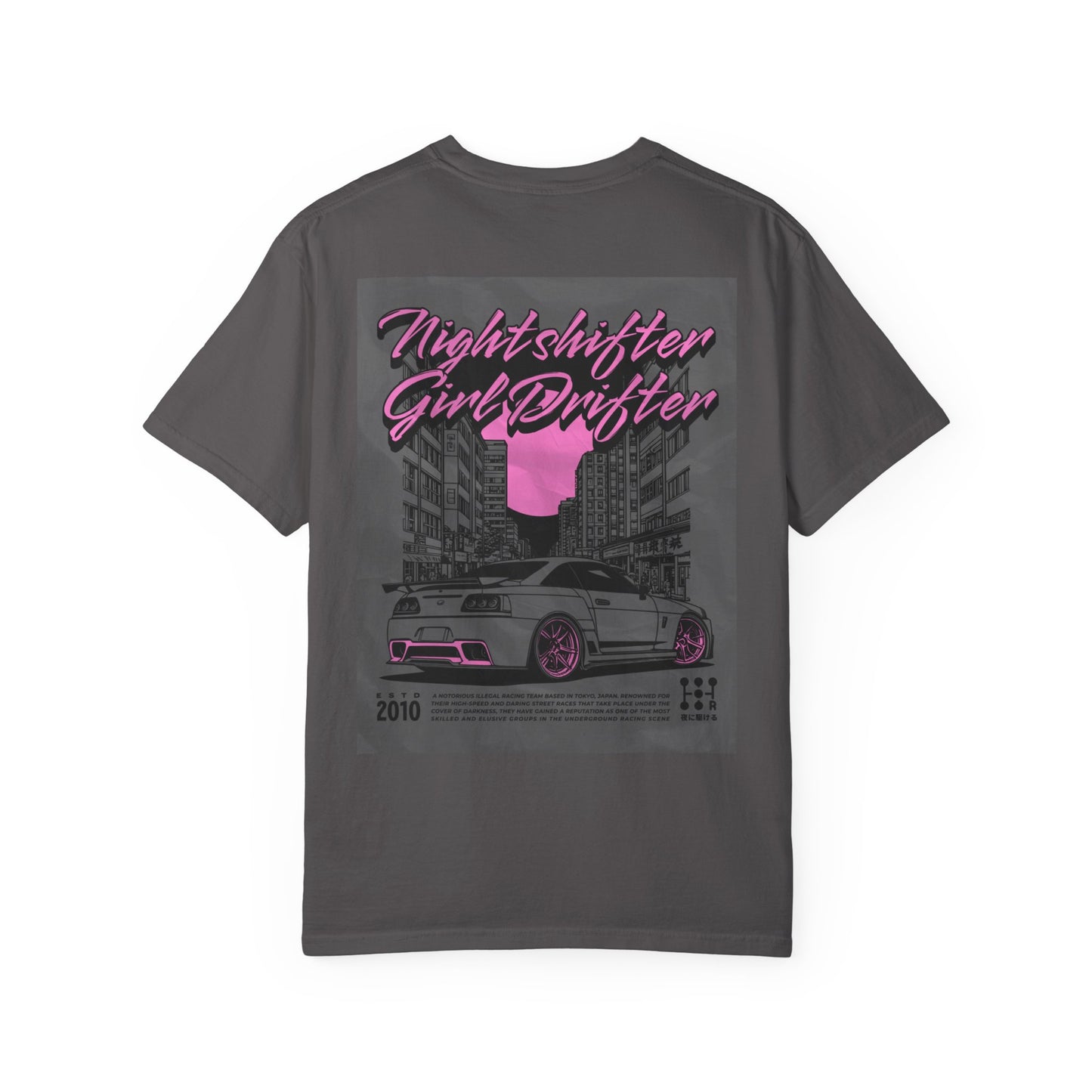 Nightshifter Girl Drifter T-shirt | Unisex Retro Car Tee | Perfect for Car Lovers, Night-Outs, Birthdays, and Gifts