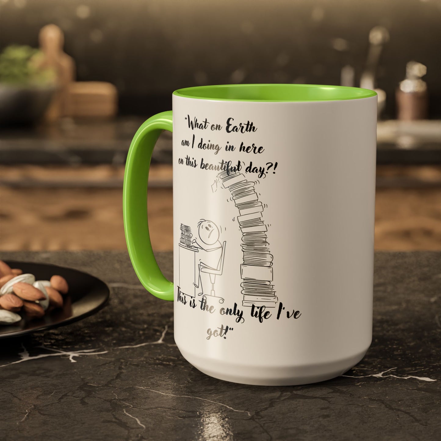What am I doing here  Coffee Mug - Perfect for Writers, Students, and Book Lovers!