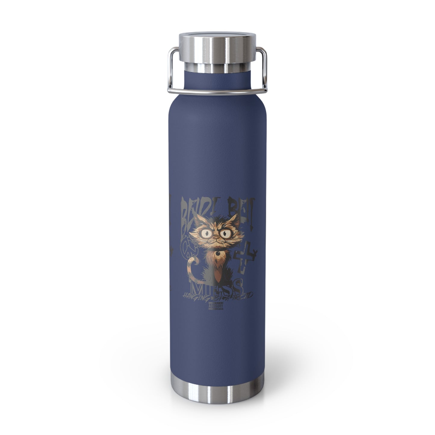 Cute Cat Design Water Bottle, Insulated Copper Flask for Pet Lovers, Fun Gift for Kids, Hydro Bottle for School, Unique Travel Mug, [...]