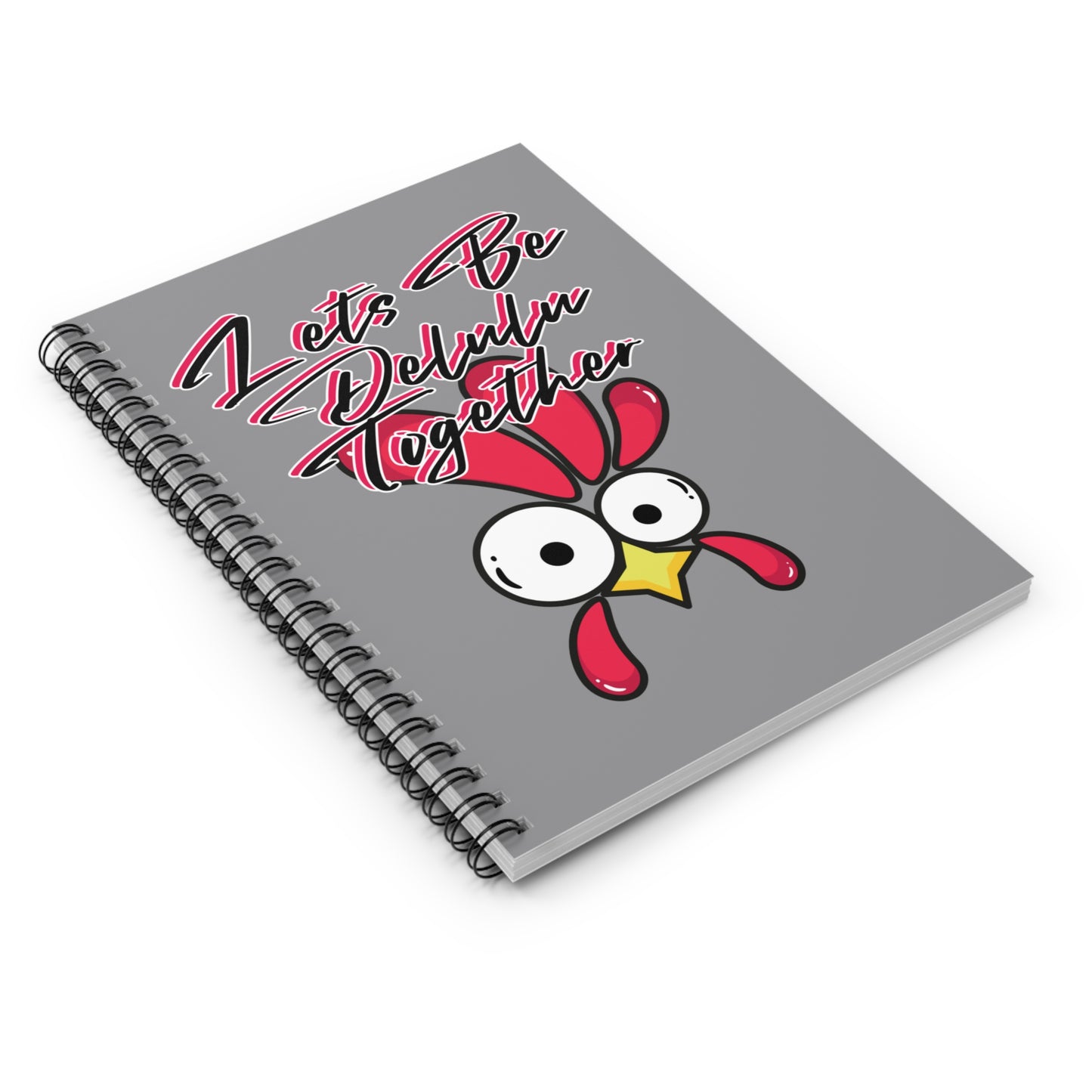 Delulu Spiral Notebook - Let's Be Deli-Hen Together, Funny Notebook for Students, Gift for Chicken Lovers, Cute Journaling, School [...]