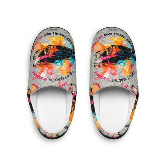 Vibrant Men's Indoor Slippers, Cozy House Shoes, Colorful Slipper Gift, Relaxation Footwear, Perfect for Lounging