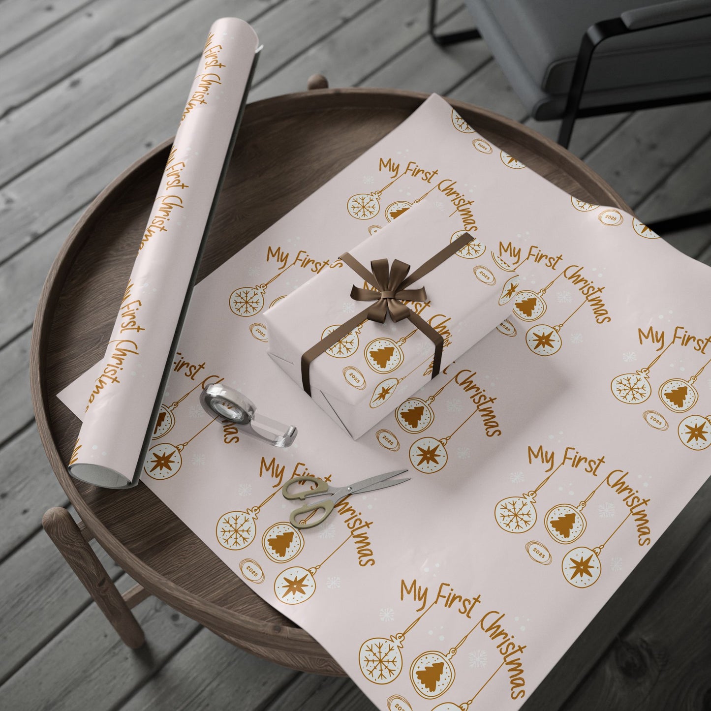 babys First Christmas Wrapping Paper, Holiday Gift Wrap, Christmas Decor, Birthday Presents, Baby's First Christmas, Festive Wrap