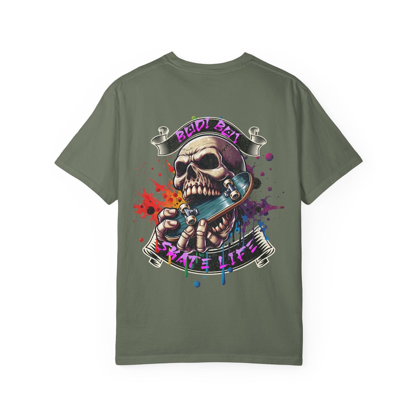 Bold Vibe Unisex Garment-Dyed T-Shirt - Edgy Skate Life Design, Casual Wear, Streetwear, Gift for Skaters, Unique Graphic Tee