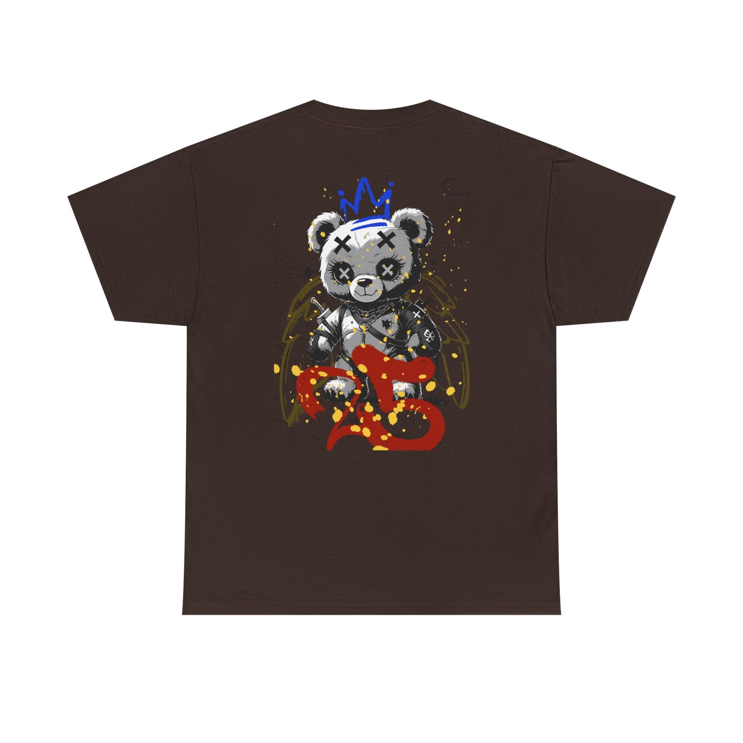 Skull & Bear Graphic Tee, Unisex Heavy Cotton Shirt for Casual Wear, Gift for Birthdays, Halloween, Gothic Tee, Cool Tee, Bear Lover Gift,