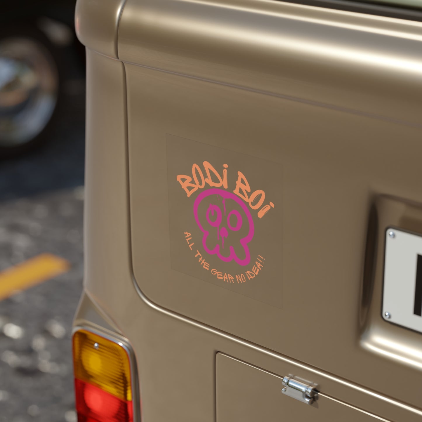 Bold Bodi Boi Transparent Outdoor Sticker - Perfect for Laptops, Water Bottles, Skateboards, Car Decals, Gifts