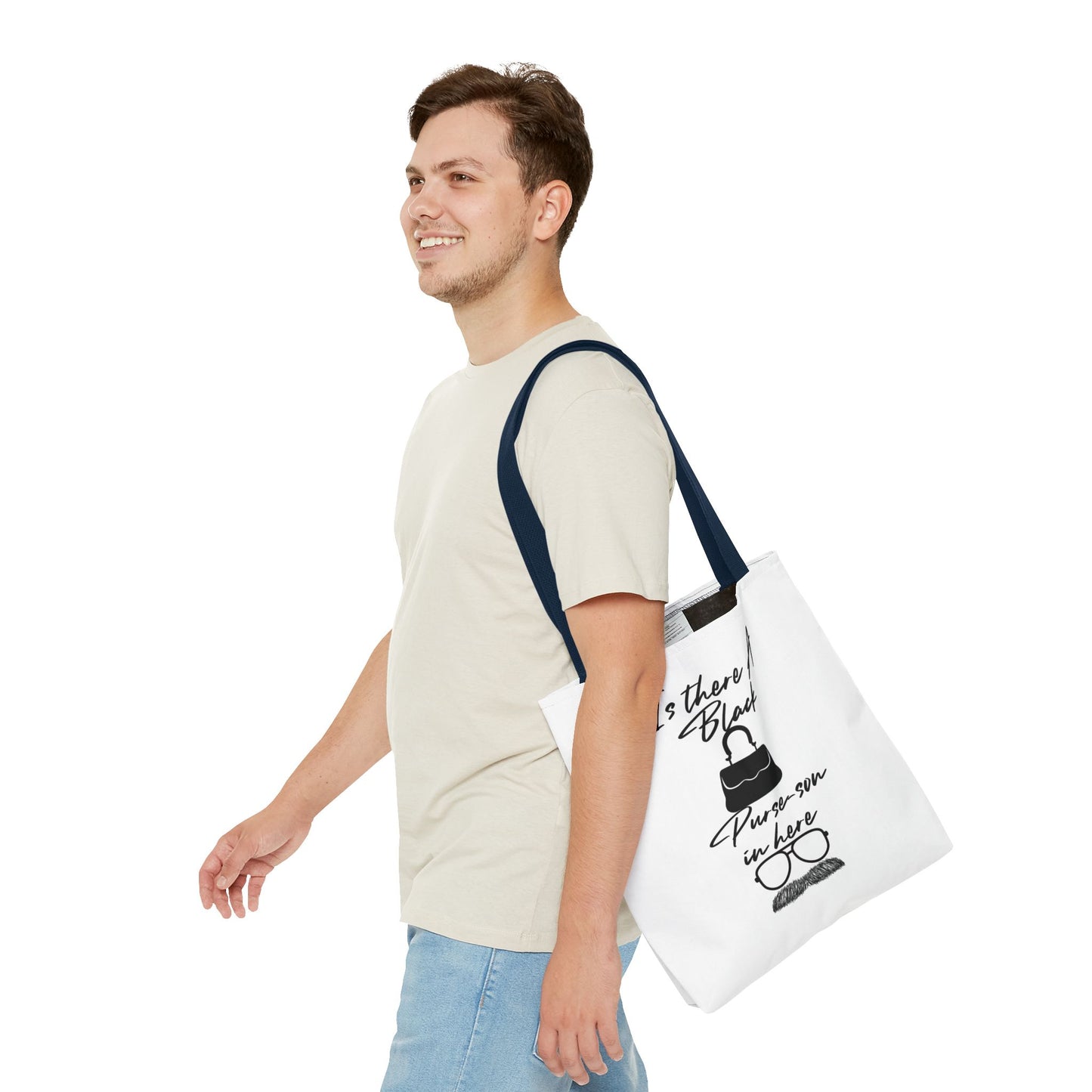 Black Purse-son Tote Bag, Funny Tote for Men and Women, Gift for Friends, Casual Bag, Shopping Tote, Perfect for Birthdays and Celebrations