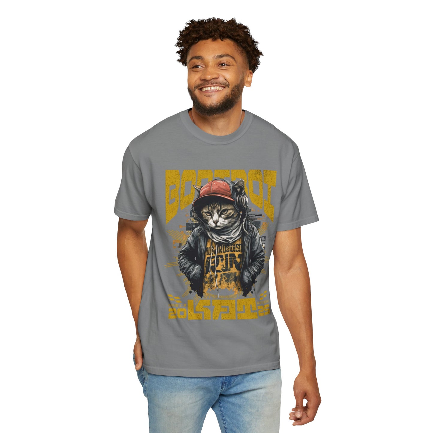 Bodi boi Unisex Vintage Style T-Shirt, Trendy Apparel for Cat Lovers, Casual Wear, Unique Gift Idea