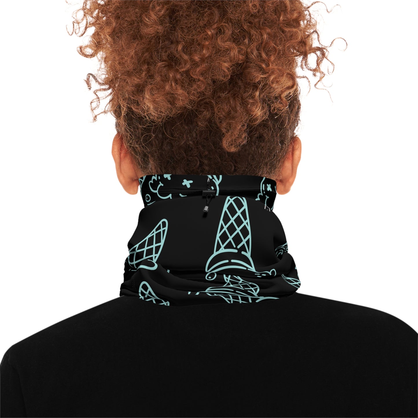 Motor Bike Neck Gaiter with Drawstring, Cozy Tube Scarf for Winter, Cool Graphic Neck Warmer, Gift for Him/Her, Everyday Style Accessory