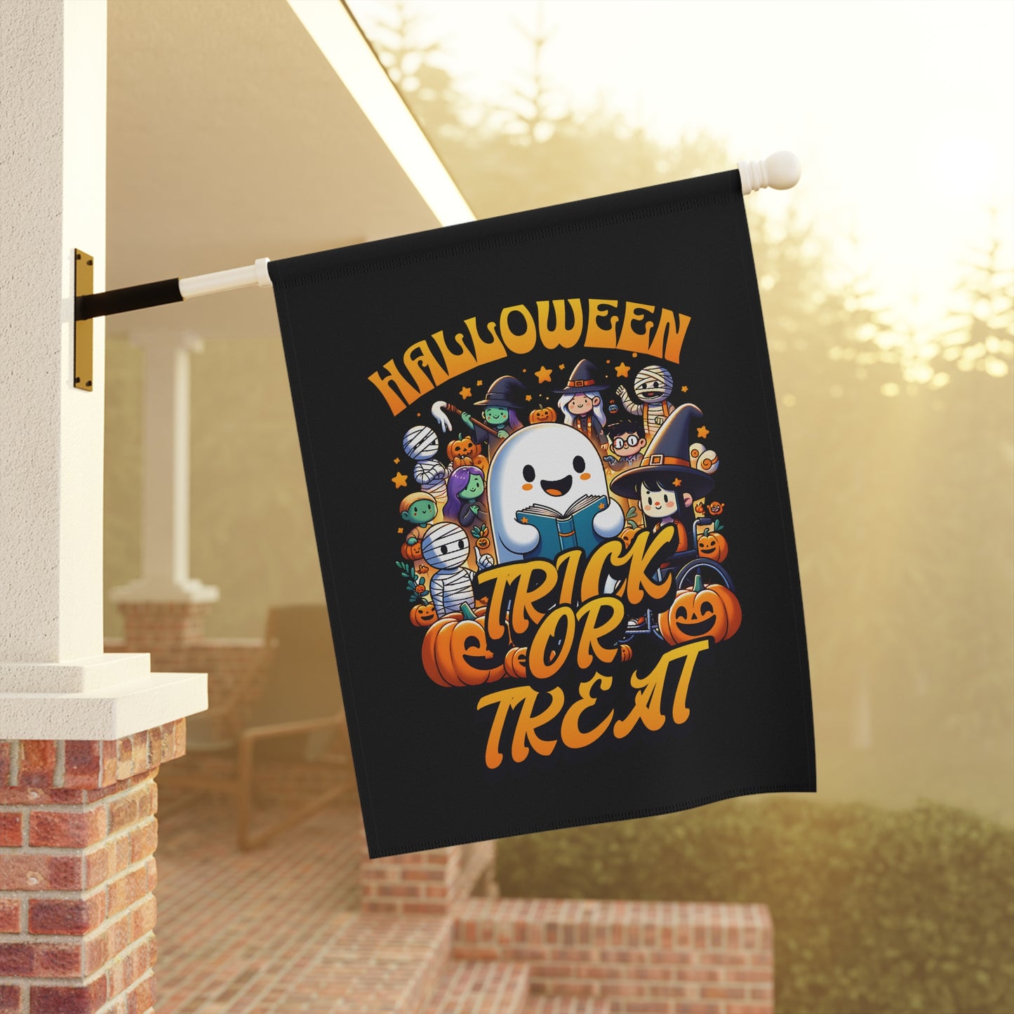 Halloween Garden Banner, Trick or Treat Flag, Autumn Decor, Seasonal Outdoor Decoration, Lawn Sign