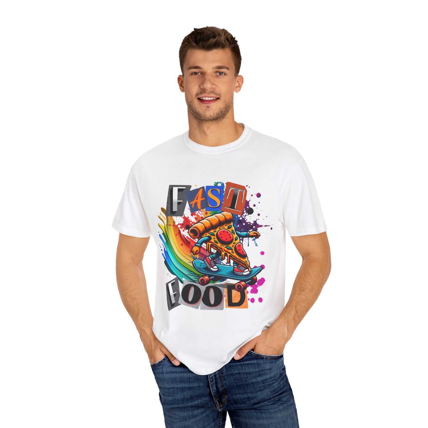 Fast Food Skate Graphic T-Shirt, Unisex T-Shirt, Retro Style Tee, Perfect for Food Lovers, Skate Culture, Casual Wear