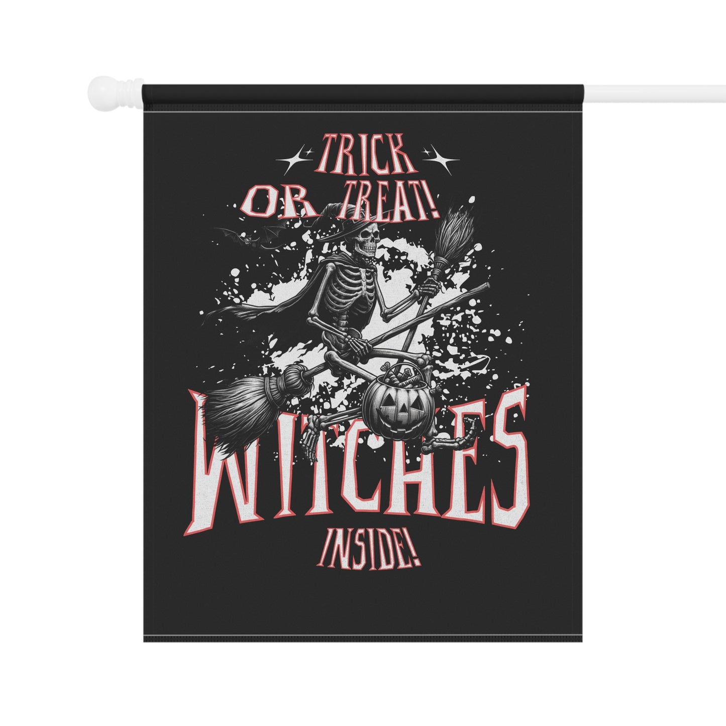 Spooky Halloween Garden Banner, Trick or Treat Flag, Witches Decor, Outdoor Halloween Decor, Festive Yard Art