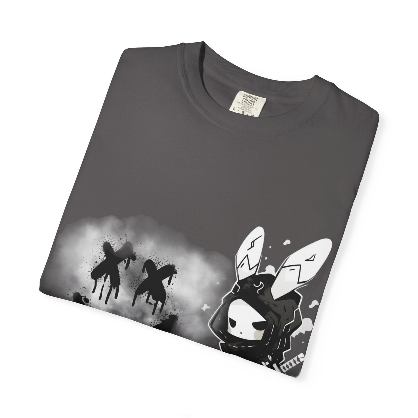 Artistic Graphic Tee featuring Unique Bunny Design, Unisex T-Shirt, Casual Wear, Streetwear, Gift for Anime Lovers, Alternative Fashion