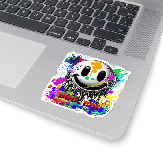 Colorful Slime Smiley Kiss-Cut Stickers, Fun Laptop Decals, Graffiti Art Stickers, Colorful Artwork for Gifts, Unique Art Stickers