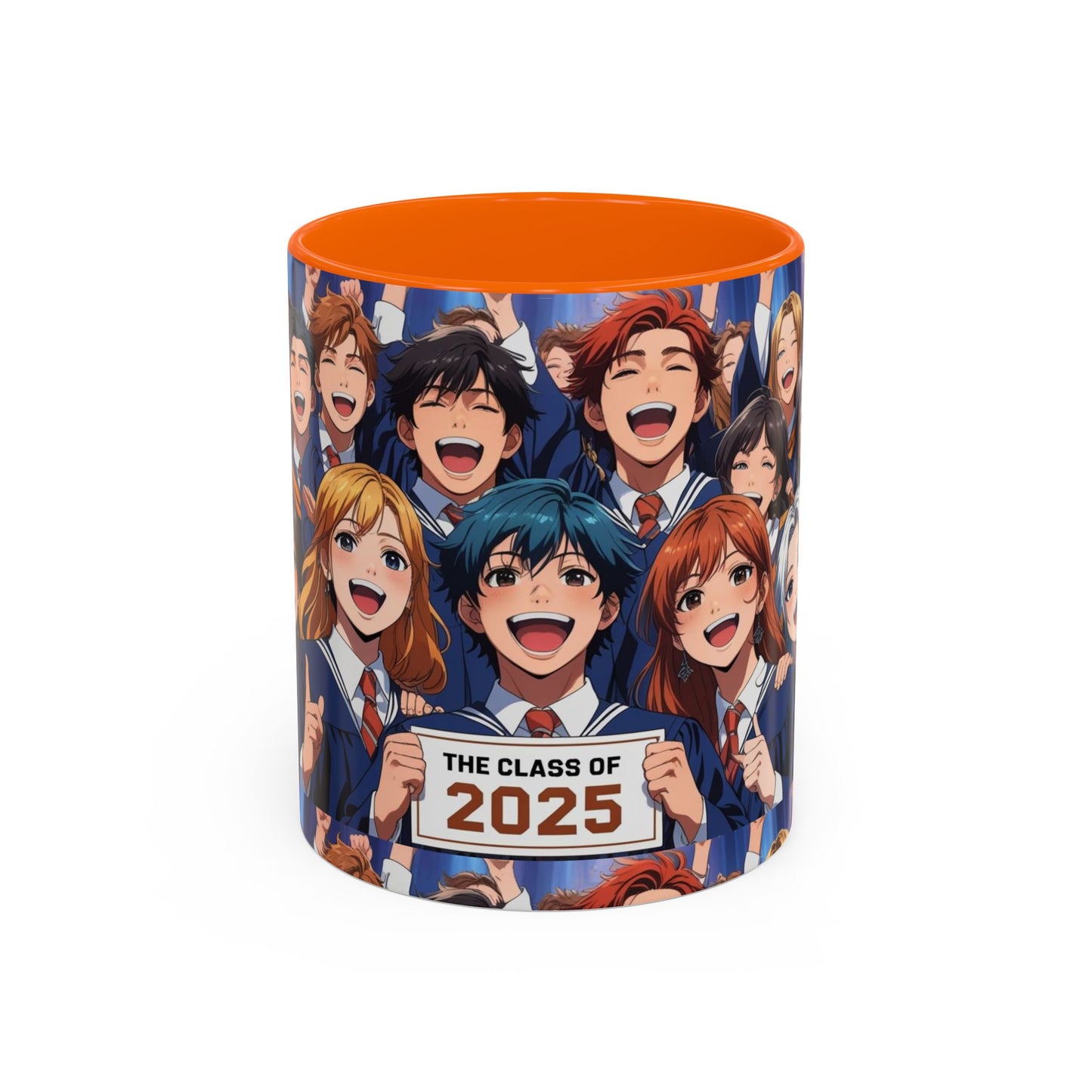 Anime Graduation Celebration Coffee Mug, Class of 2025 Mug, Anime Friends Mug, Gift for Graduates, School Spirit Mug