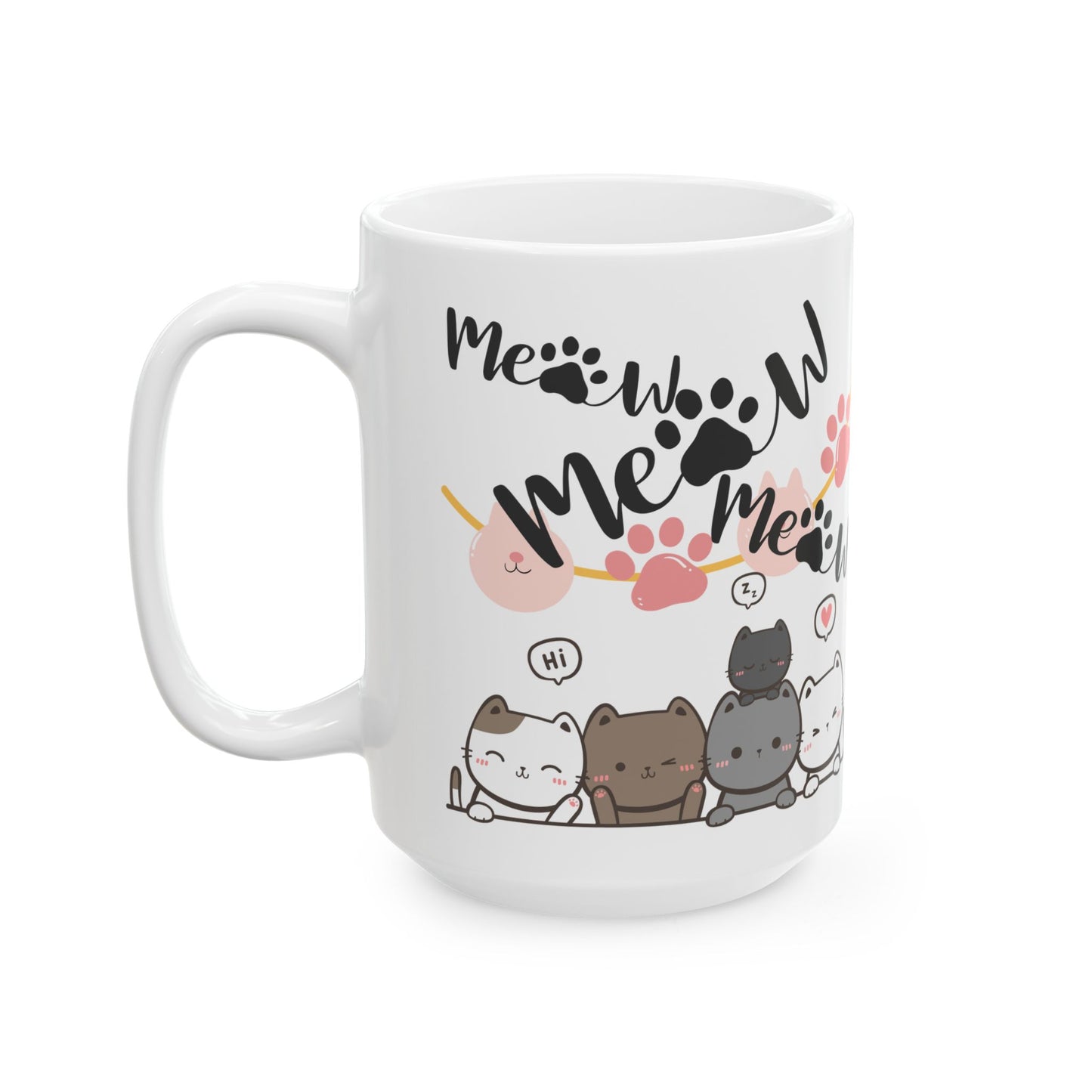 Cute Cat-Themed Ceramic Mug, Ideal for Cat Lovers, Gifts for Pet Owners, Perfect for Birthdays, Holidays, Coffee & Tea