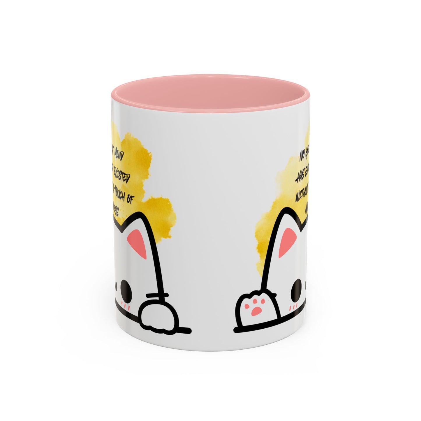 Playful Cat Accent Mug - No Great Mind Has Ever Existed Without a Touch of Madness, Cute Gift for Cat Lovers, Coffee Cup, Cat-Themed [...]
