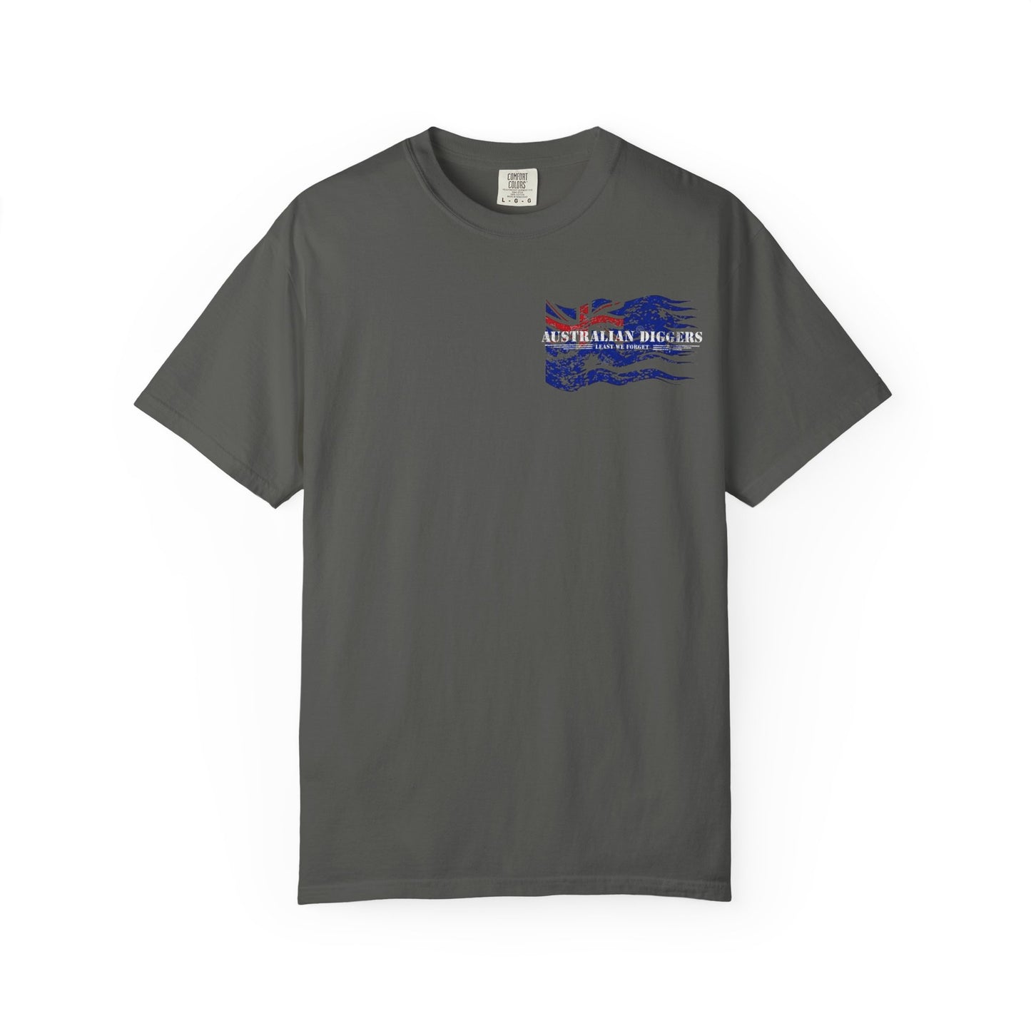 Australian Diggers Garment-Dyed T-Shirt, Commemorative Apparel, Casual Wear, Veterans' Day Gift, Vintage Style Tee, Unisex Fashion