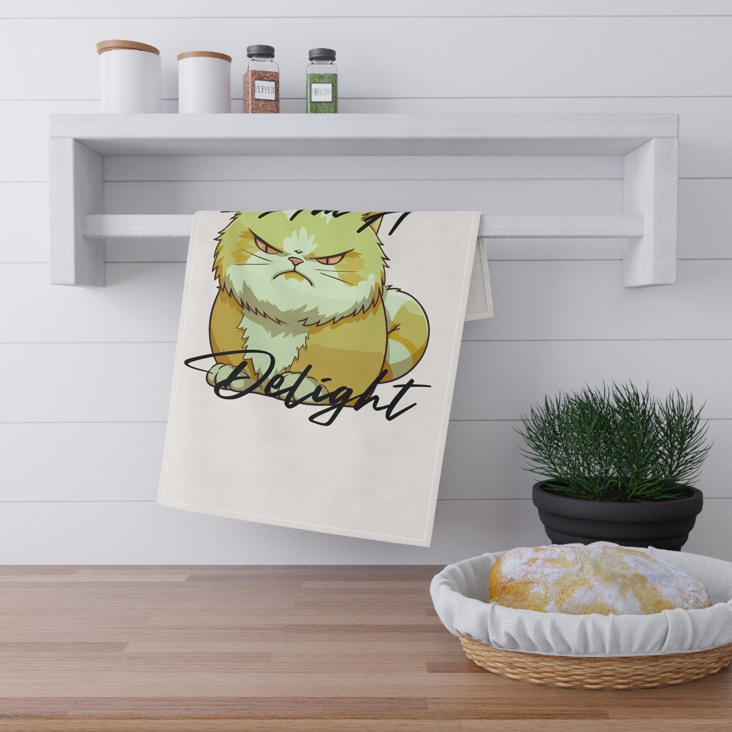 Charming Cat-Themed Tea Towels, Perfect for Kitchen Decor, Gift for Cat Lovers, Housewarming, Unique Home Essentials, I Am A Delight