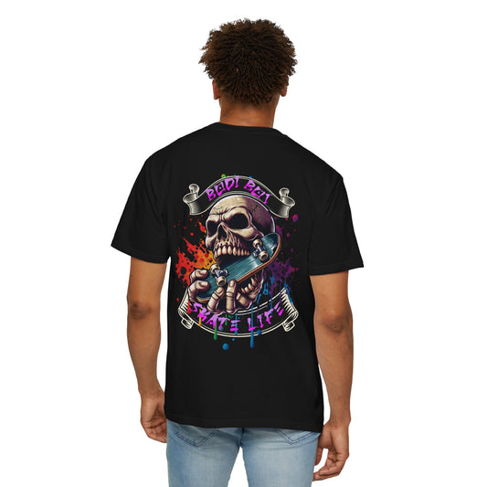 Bold Vibe Unisex Garment-Dyed T-Shirt - Edgy Skate Life Design, Casual Wear, Streetwear, Gift for Skaters, Unique Graphic Tee