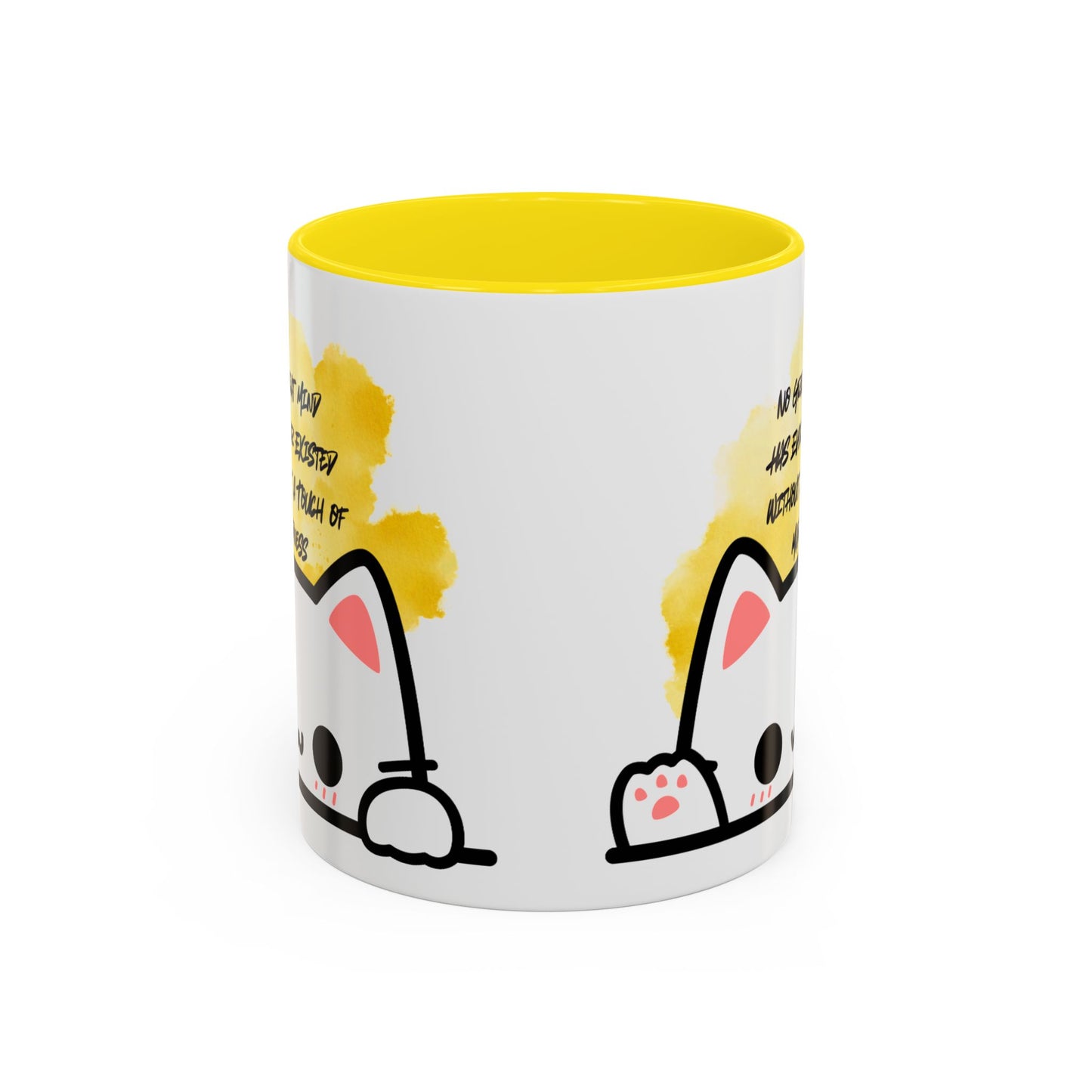 Playful Cat Accent Mug - No Great Mind Has Ever Existed Without a Touch of Madness, Cute Gift for Cat Lovers, Coffee Cup, Cat-Themed [...]