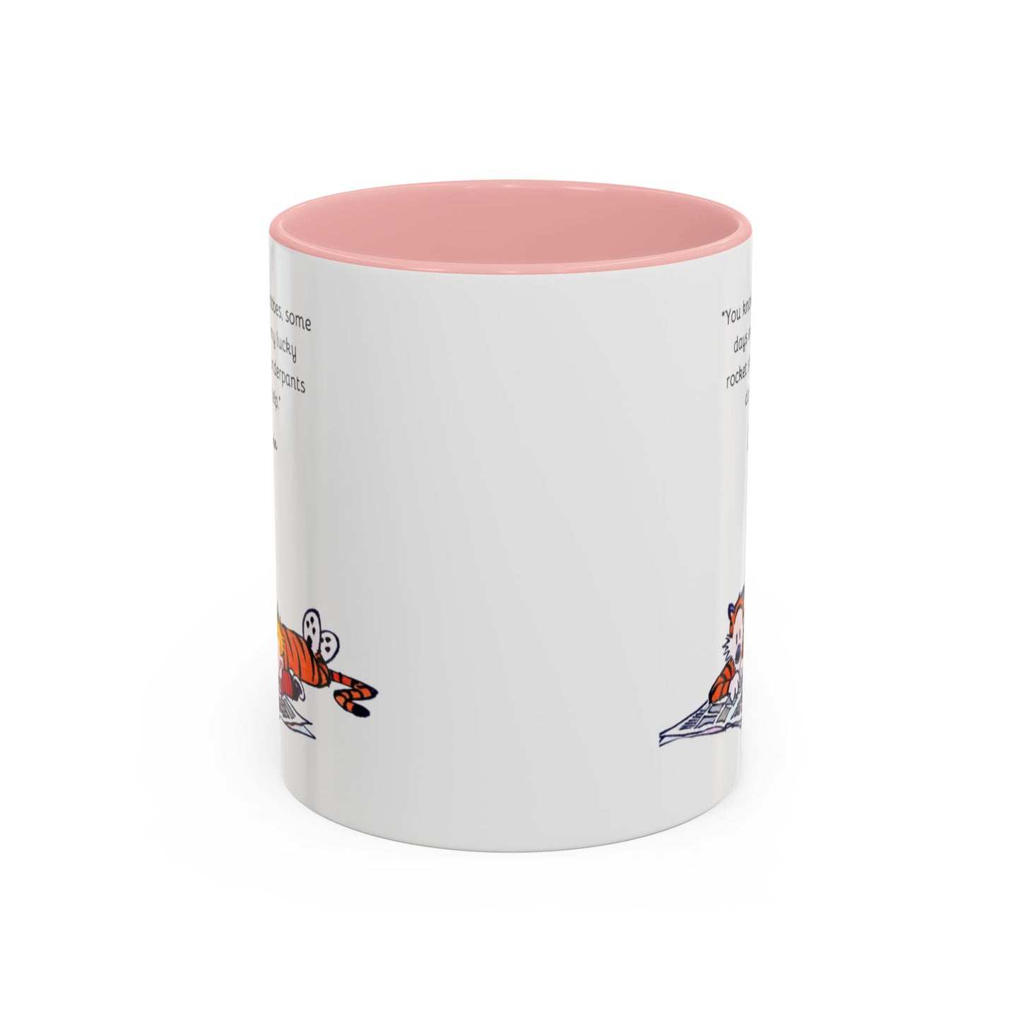 Calvin and Hobbes Inspired Accent Coffee Mug - Fun Gift for Fans, Morning Coffee, Cute Quote Mug, Whimsical Gift, Reading Companion