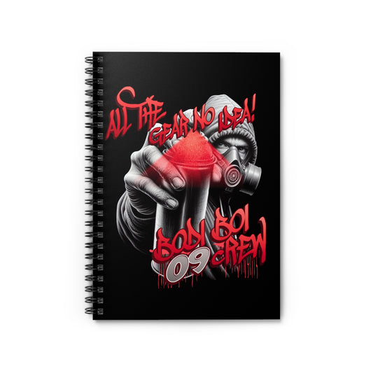 Graffiti Art Spiral Notebook - Urban Creative Journal, Street Art Sketchbook, Gift for Artists, Birthday Present, Cool Stationery