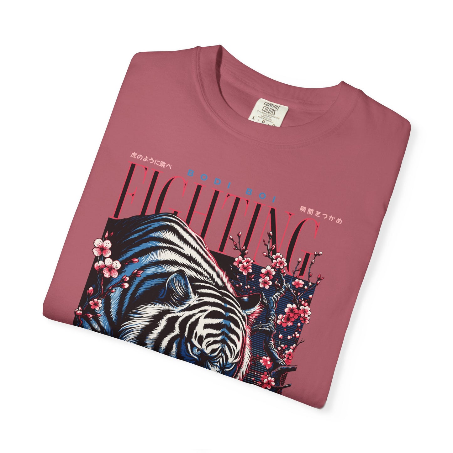 Fierce Tiger Graphic Tee, Vintage Style T-shirt, Unisex Casual Wear, Perfect Gift for Animal Lovers, Fight Against Negative Energy