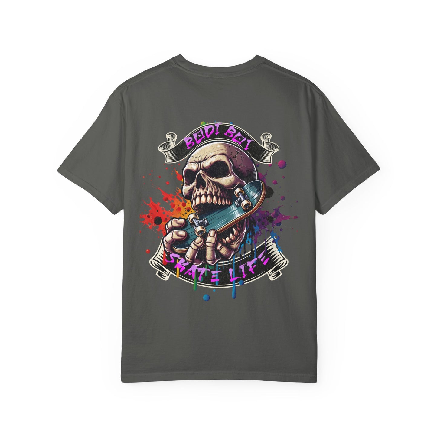 Bold Vibe Unisex Garment-Dyed T-Shirt - Edgy Skate Life Design, Casual Wear, Streetwear, Gift for Skaters, Unique Graphic Tee