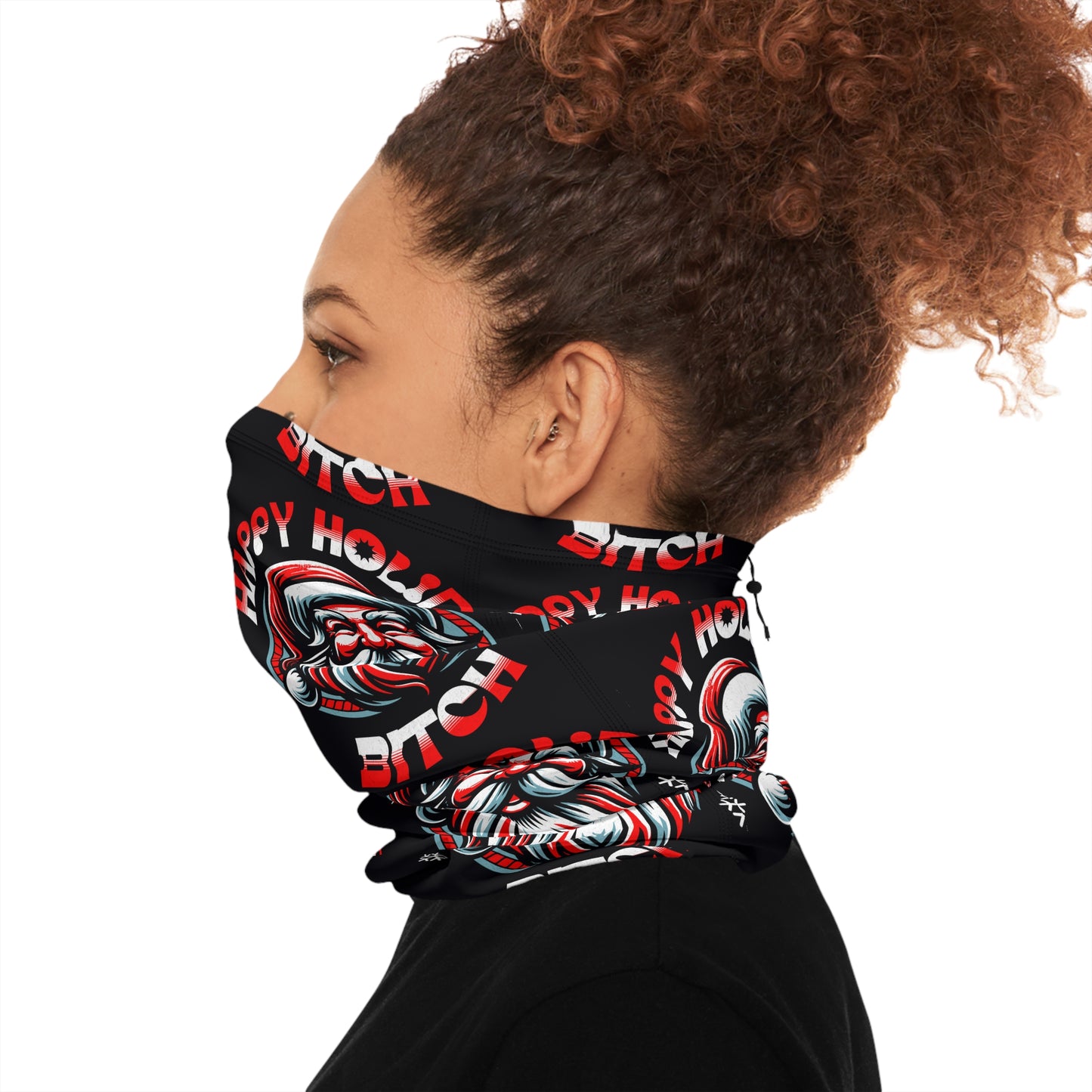 Festive Winter Neck Gaiter, Funny Holiday Gift, Christmas Accessories, Warm Face Covering, Winter Sports Gear