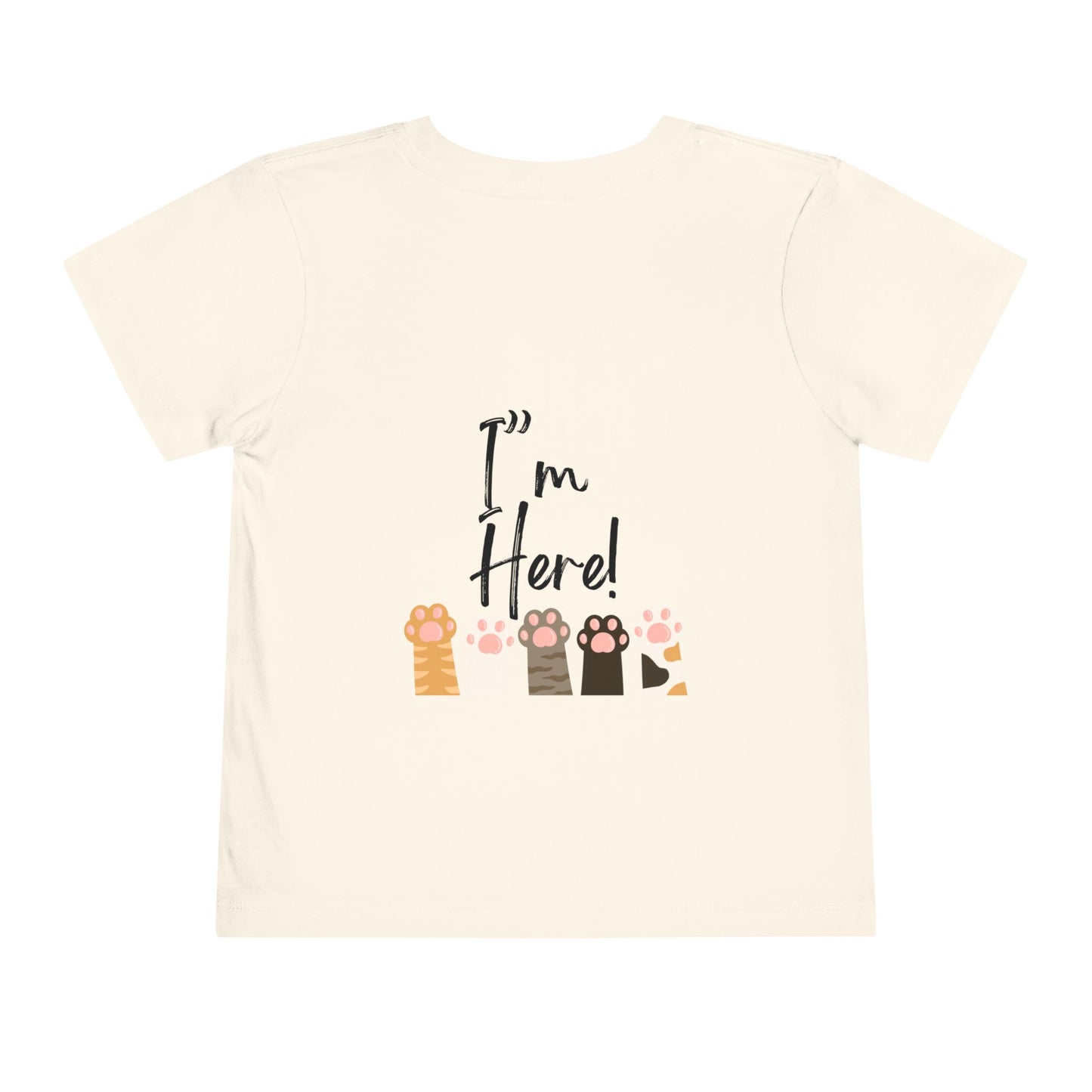 Cute Cat mum I'm here Toddler Tee, Kids Cat T-Shirt, Meow Short Sleeve Top, Adorable Animal Shirt, Fun Playwear for Toddlers