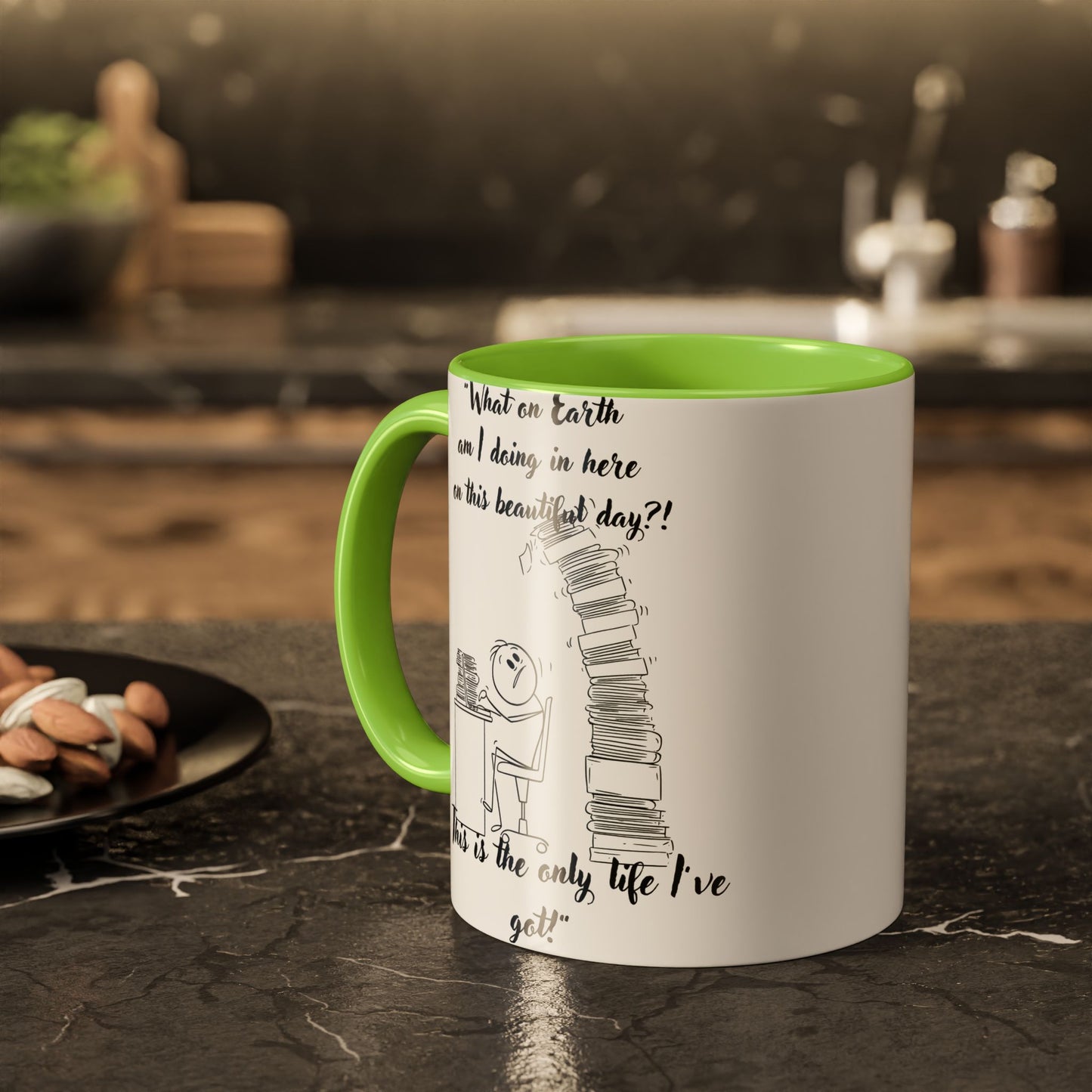 What am I doing here  Coffee Mug - Perfect for Writers, Students, and Book Lovers!