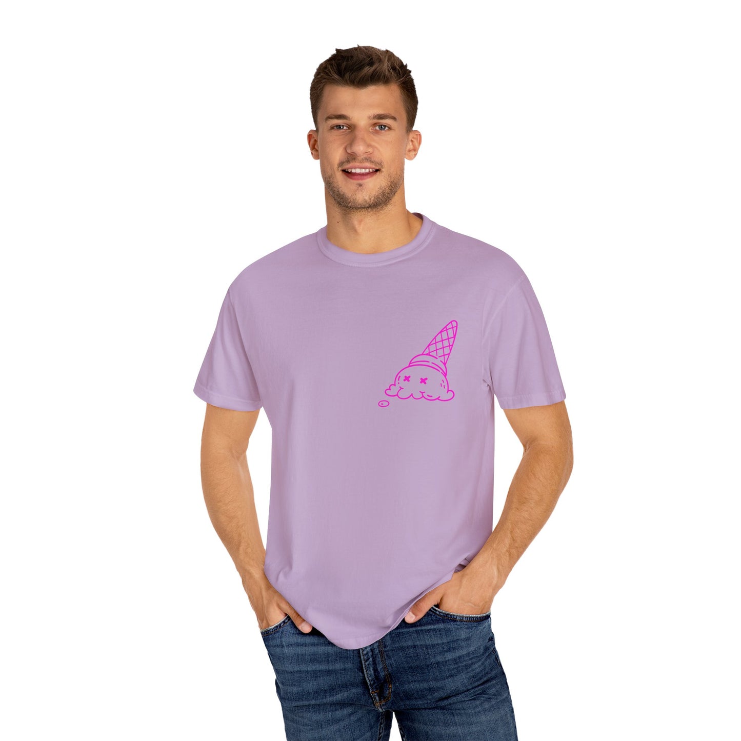 Cool Ice Cream & Helmet Graphic T-Shirt, Unisex Casual Tee, Gift for Ice Cream Lovers, Summer Vibes, Streetwear Fashion