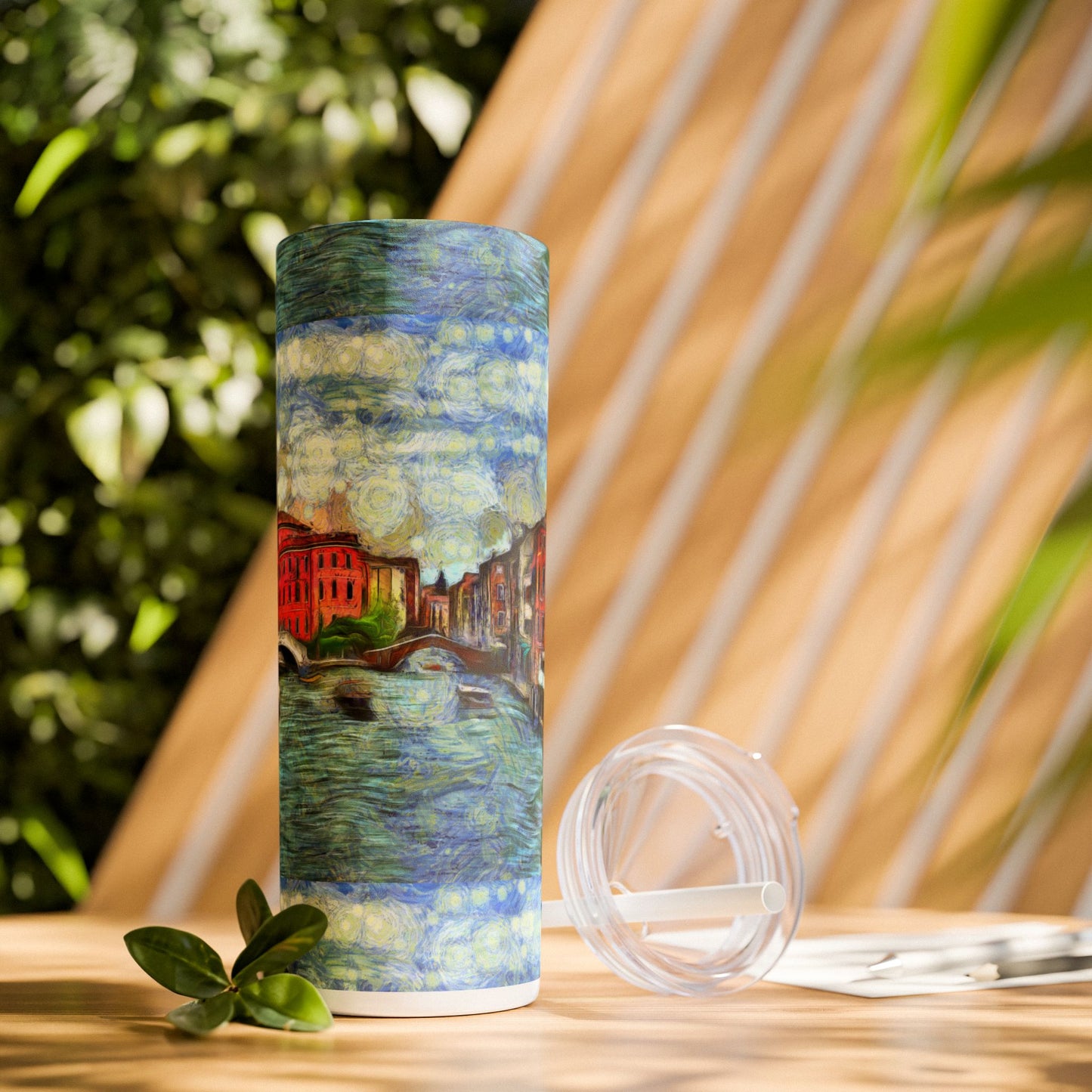 Van Gogh Skinny Tumbler, Art-Inspired Travel Mug, 20oz Drinkware for Home and Office, Perfect Gift for Art Lovers
