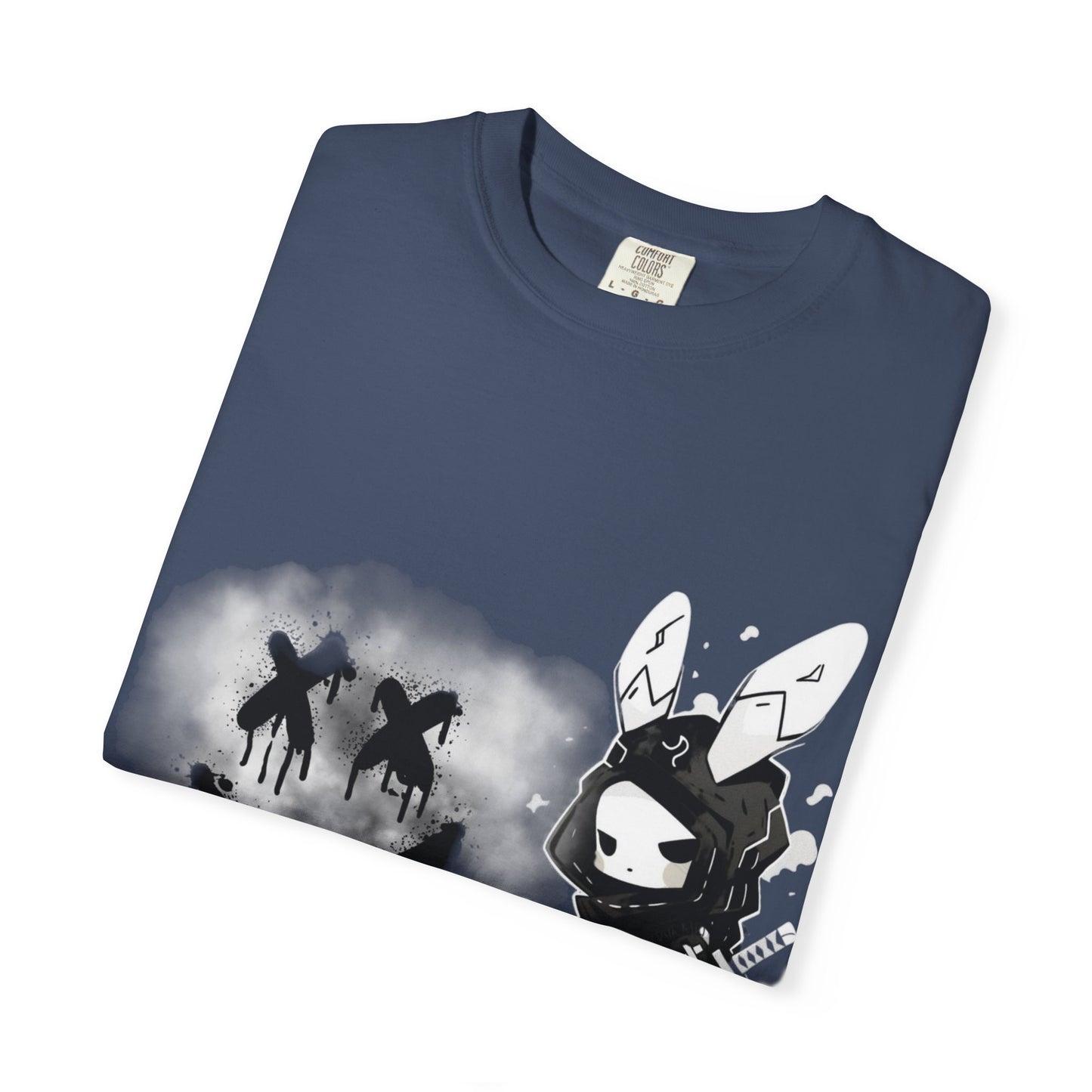 Artistic Graphic Tee featuring Unique Bunny Design, Unisex T-Shirt, Casual Wear, Streetwear, Gift for Anime Lovers, Alternative Fashion