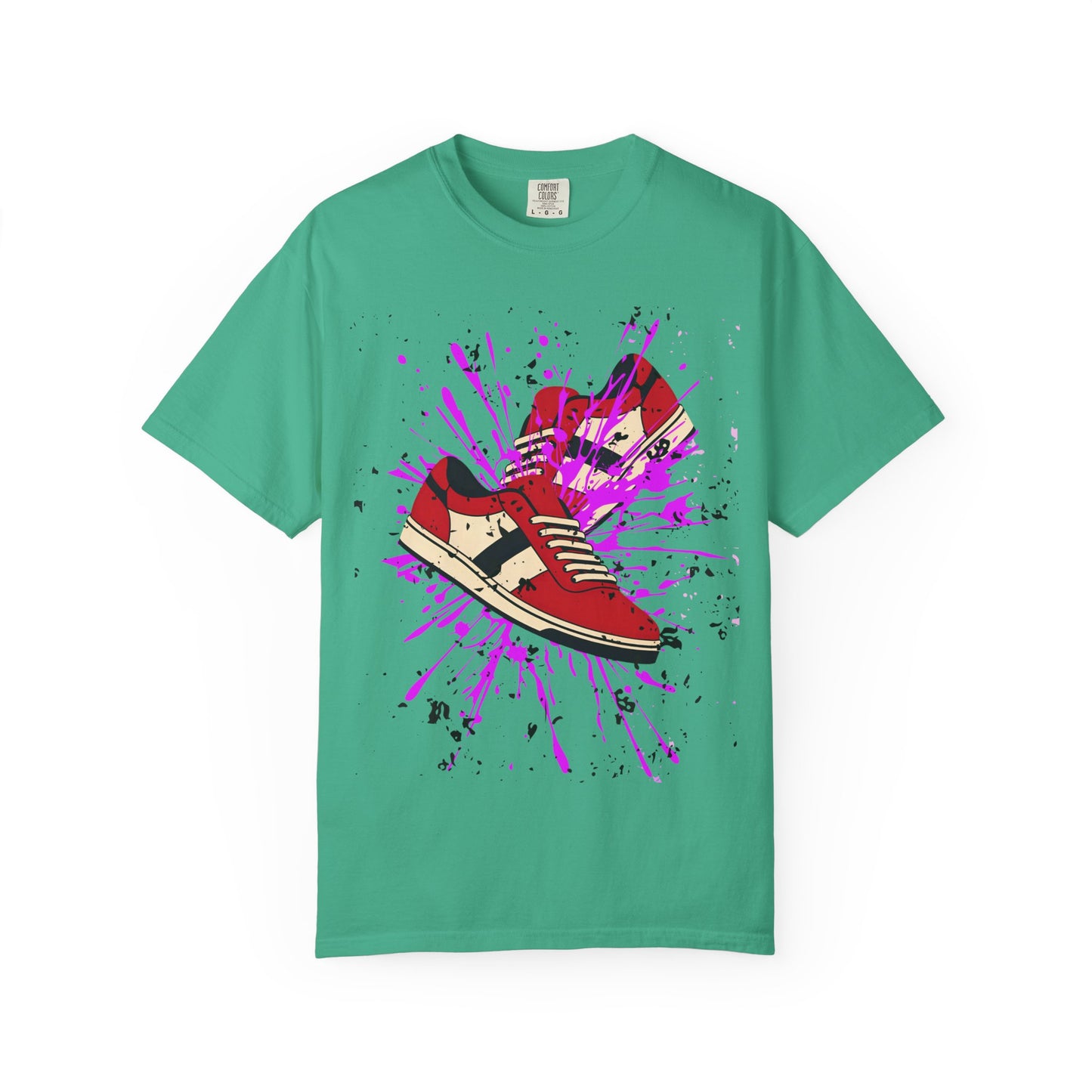 Sneaker Splash Unisex T-Shirt | Vibrant Graphic Tee | Streetwear Style | Perfect for Gift Giving | Hip-Hop Fashion | Casual Wear