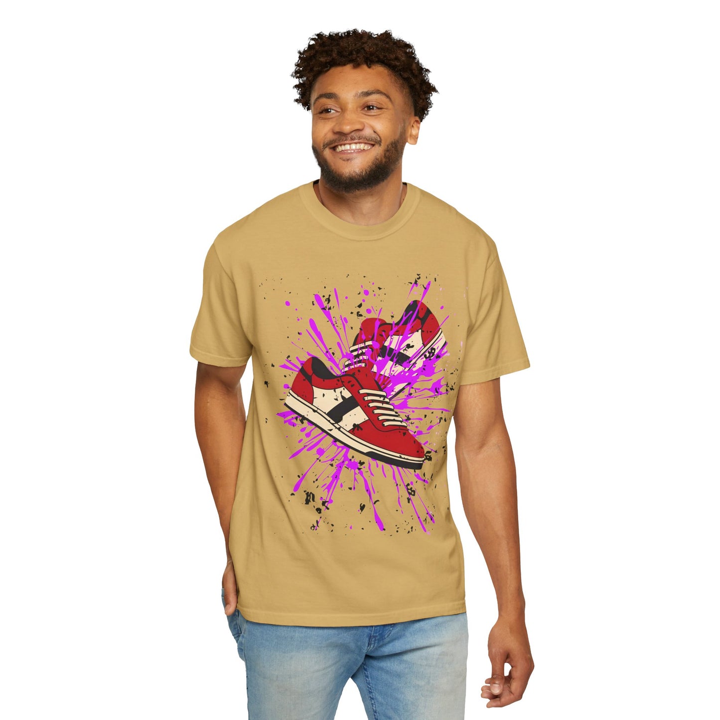 Sneaker Splash Unisex T-Shirt | Vibrant Graphic Tee | Streetwear Style | Perfect for Gift Giving | Hip-Hop Fashion | Casual Wear