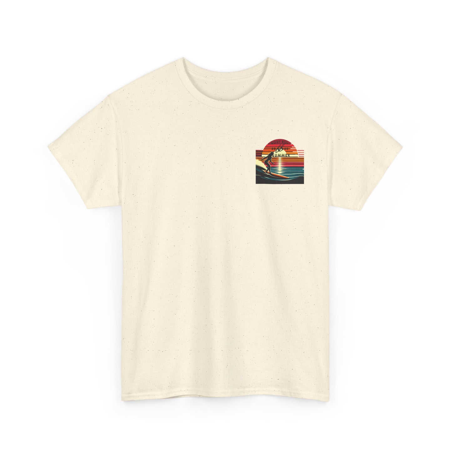 Surf Sunset Unisex Heavy Cotton Tee | Relaxed Summer Vibe, Perfect for Beach Days, Vacation, Gifts, Casual Wear, Fun Times