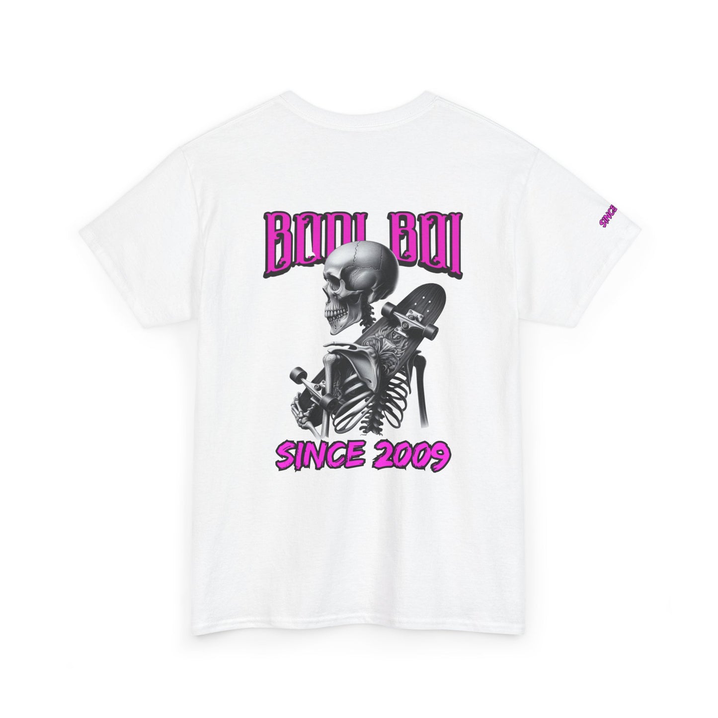 Boo Boi Graphic Tee - Unisex Heavy Cotton Shirt for Halloween, Casual Wear, Costume Parties, Spooky Vibes, Vintage Style, Skeleton Theme