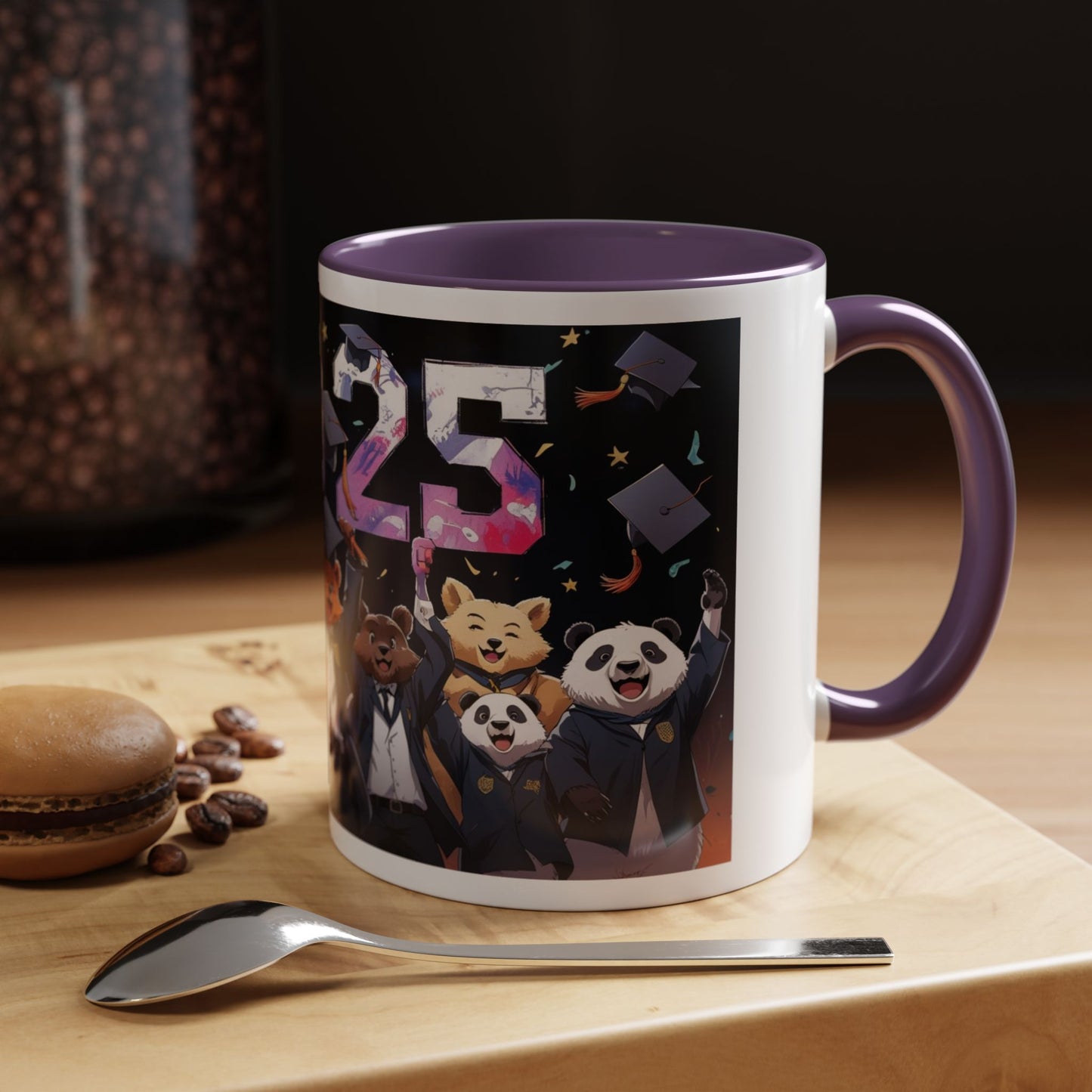 Anime Animals Graduation Celebration Coffee Mug, Funny Animal Graduation Mug, Custom Graduate Gift, Class of 2025 Mug, Unique Graduation Present