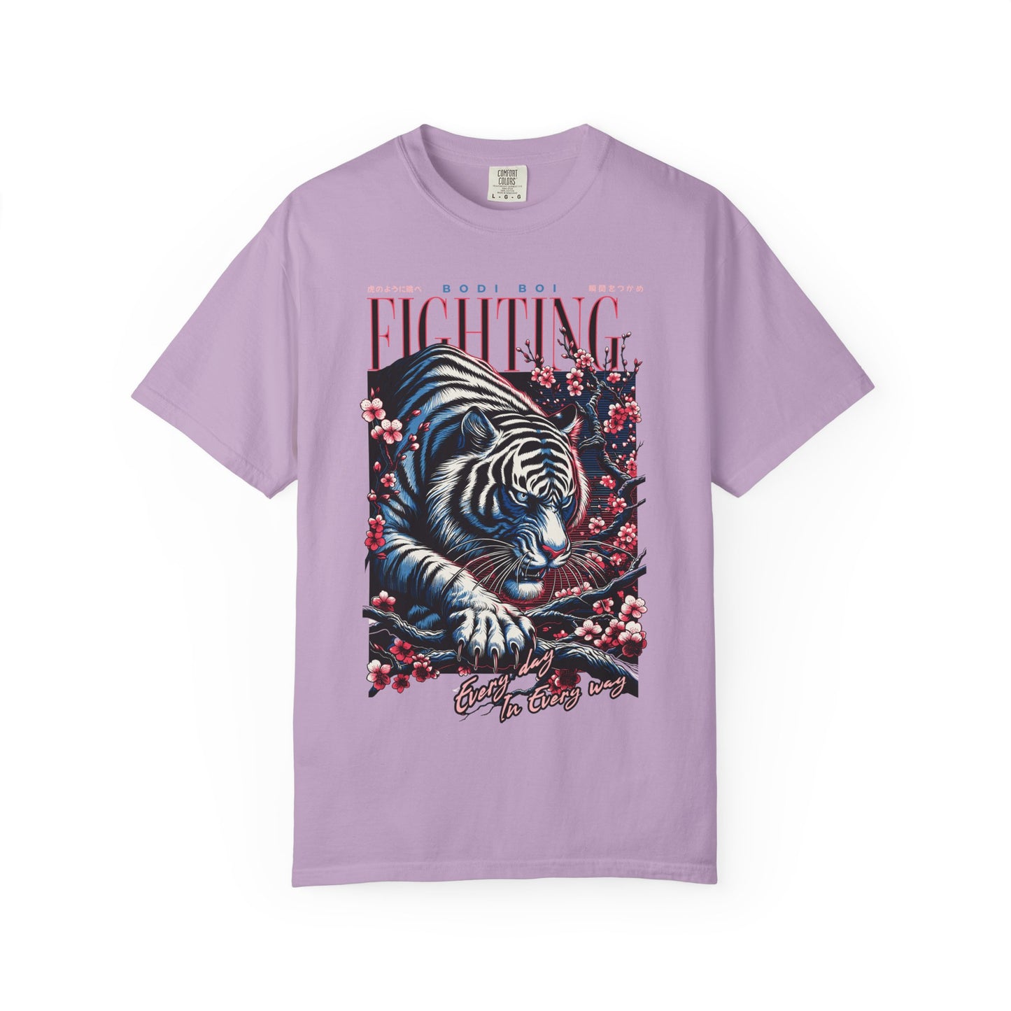 Fierce Tiger Graphic Tee, Vintage Style T-shirt, Unisex Casual Wear, Perfect Gift for Animal Lovers, Fight Against Negative Energy